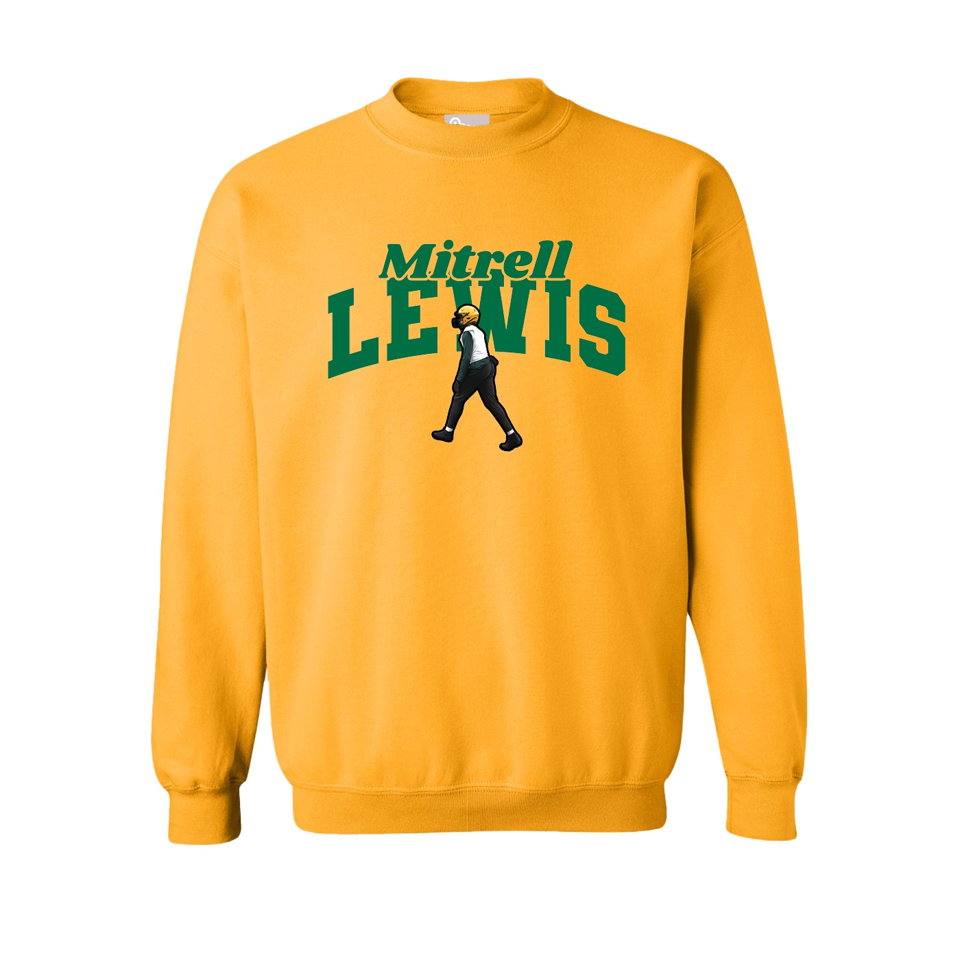 Fleece Crew — Signature Arch in Gold