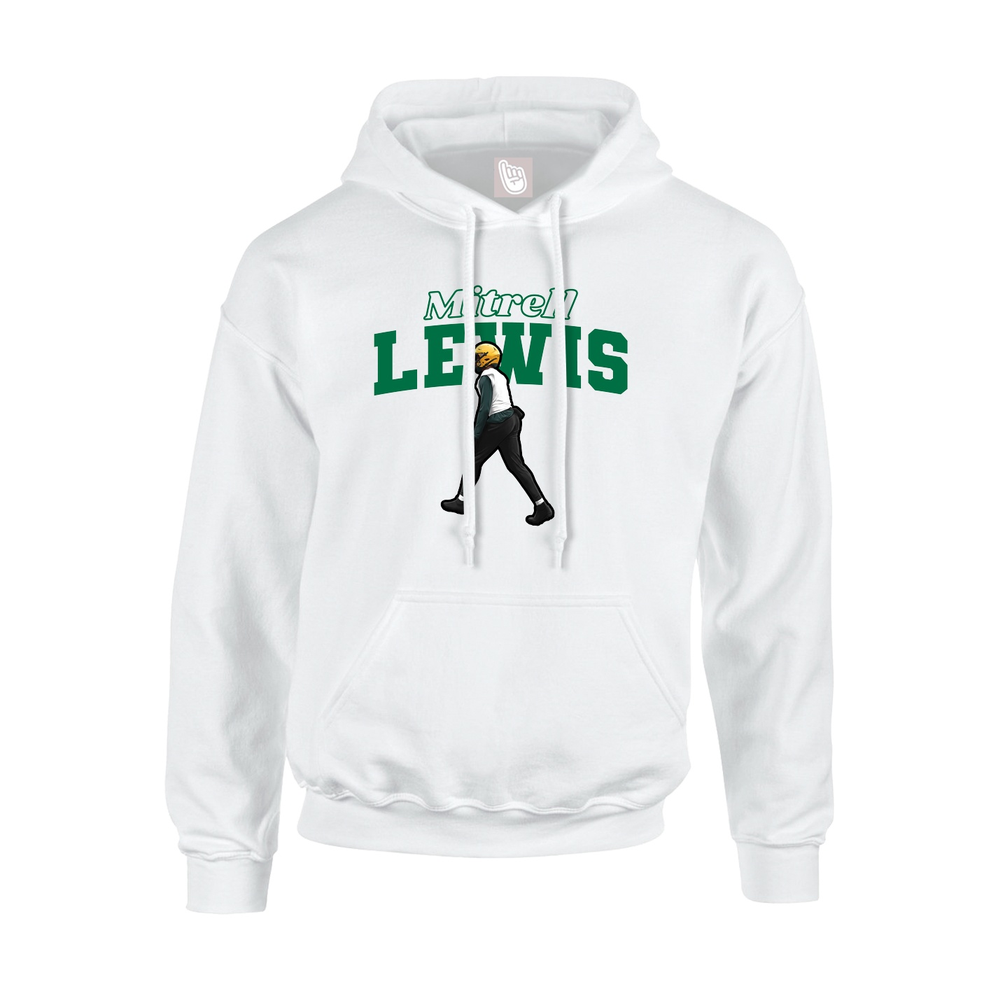 Hoodie — Name Arch in White
