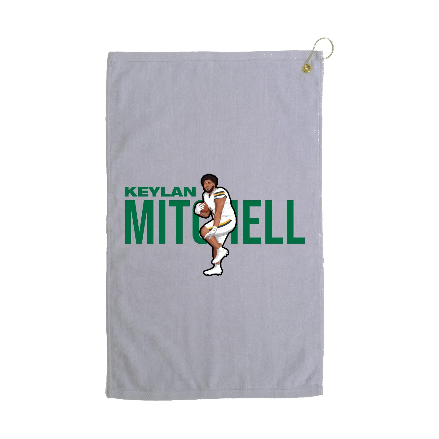Golf Towel — Player Name in Grey