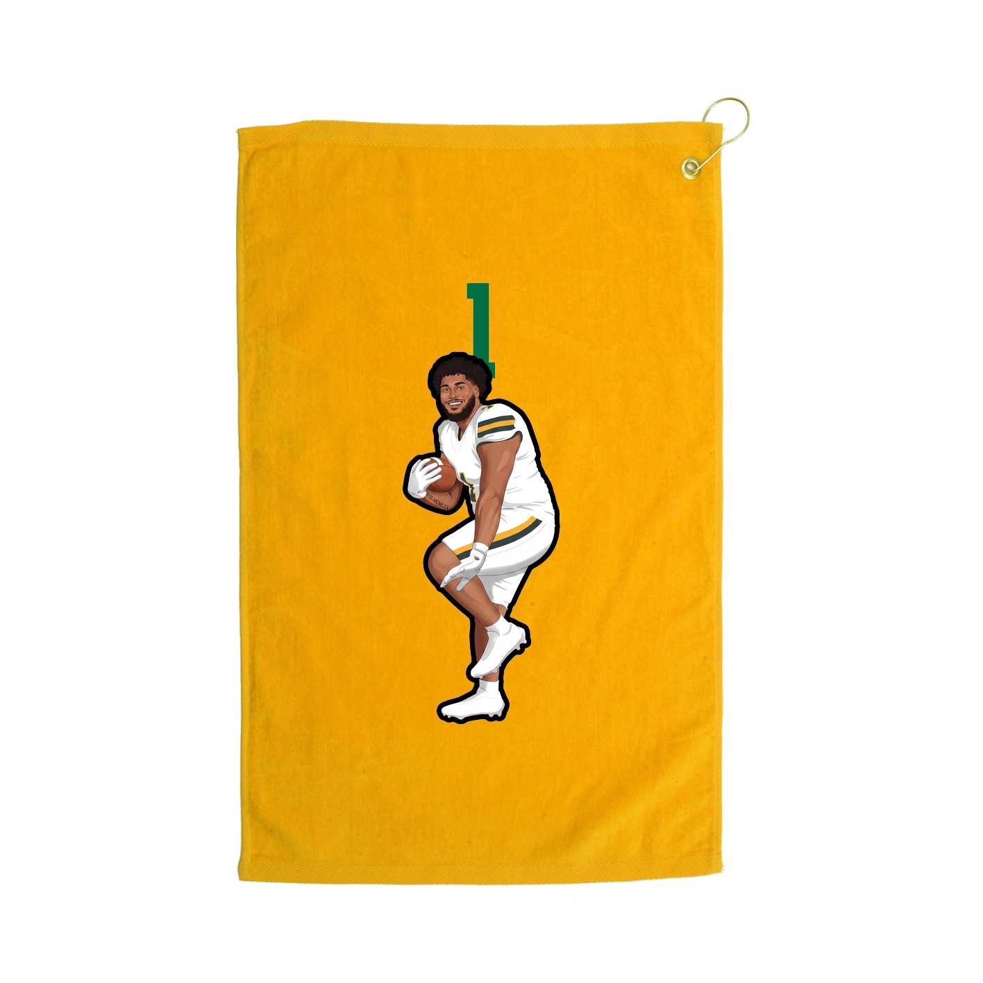 Golf Towel — Number Top in Gold
