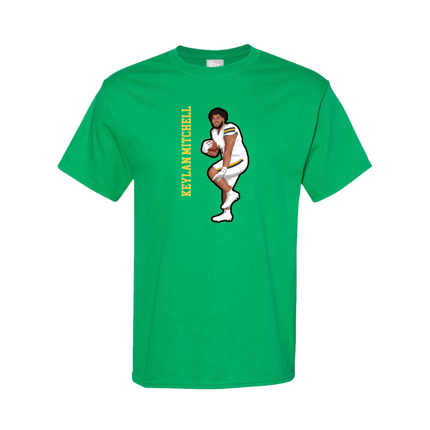 Tee — Name Vertical in Green