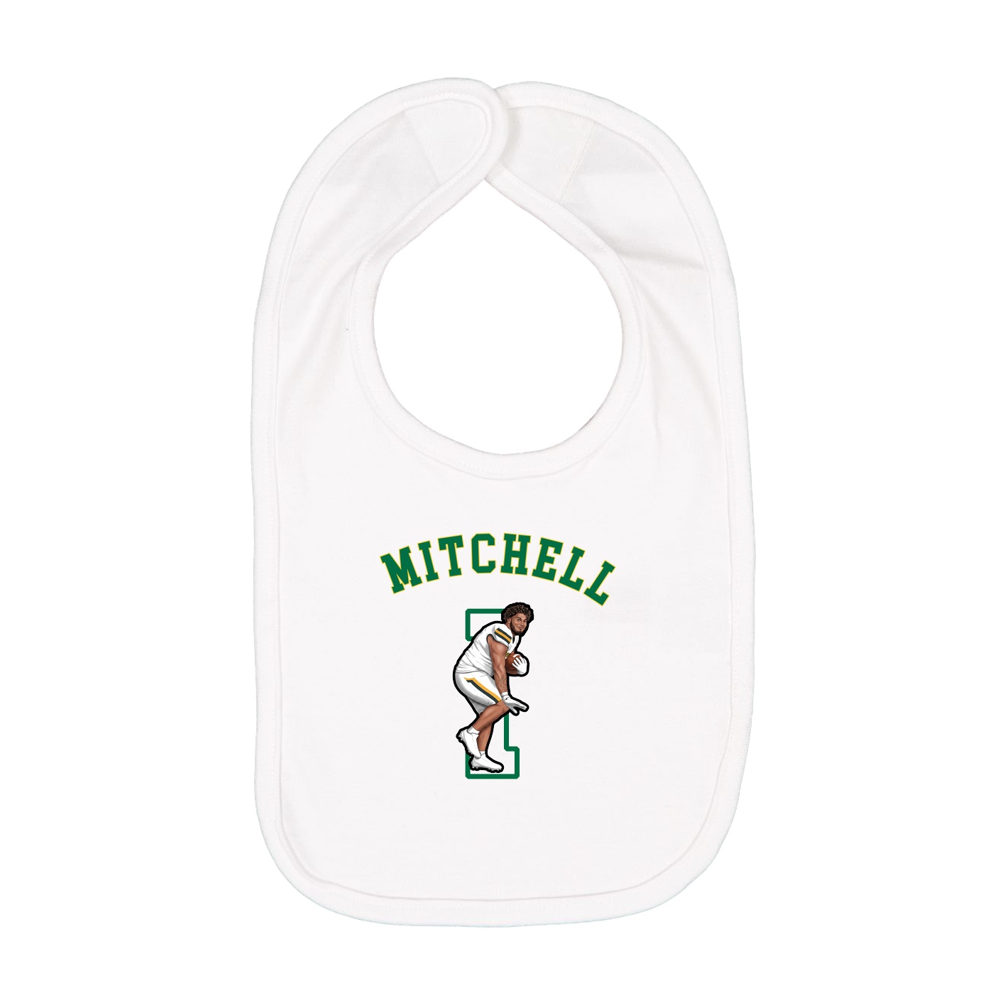 Infant Bib — Shirsey Arch in White