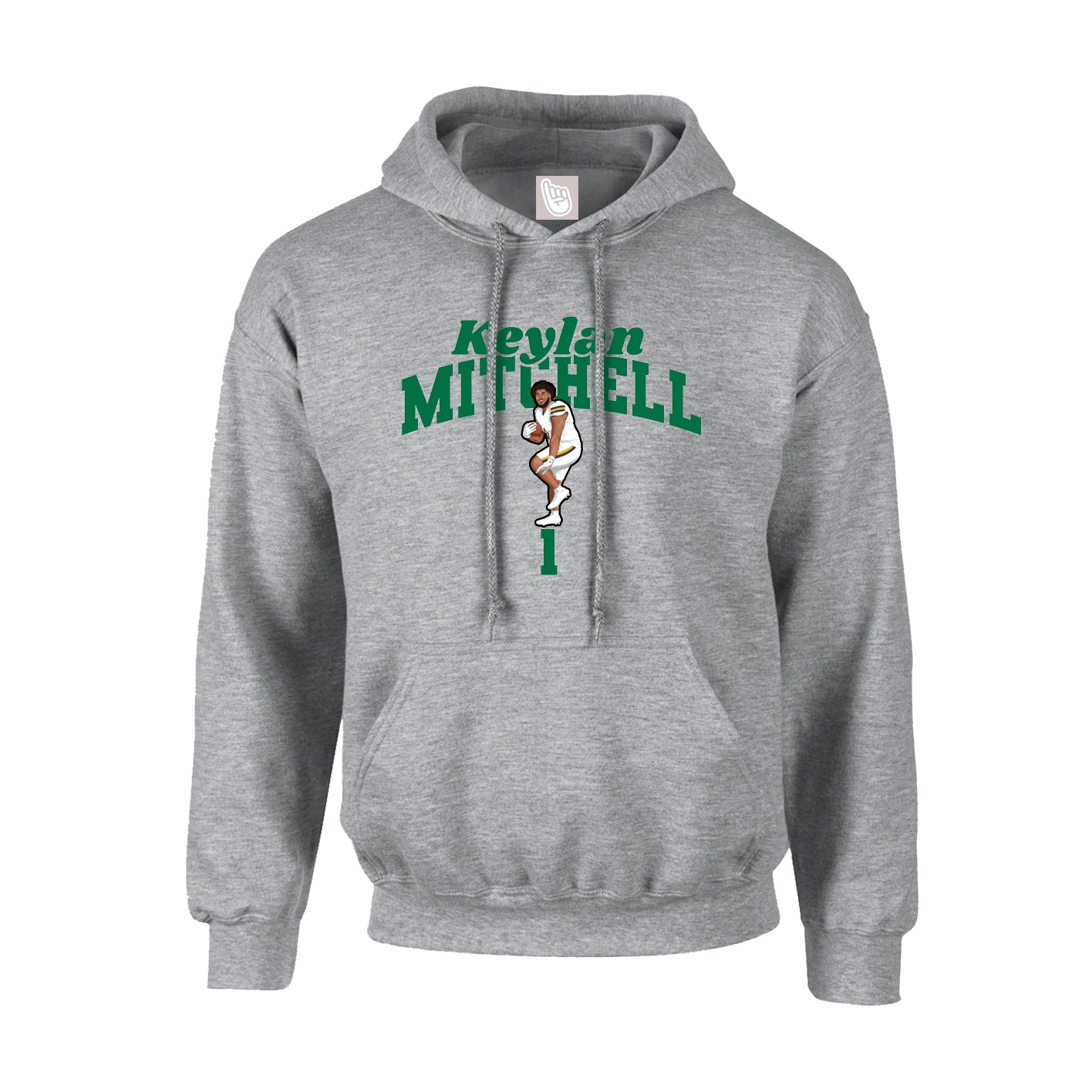 Youth Hoodie — Signature Arch in Grey