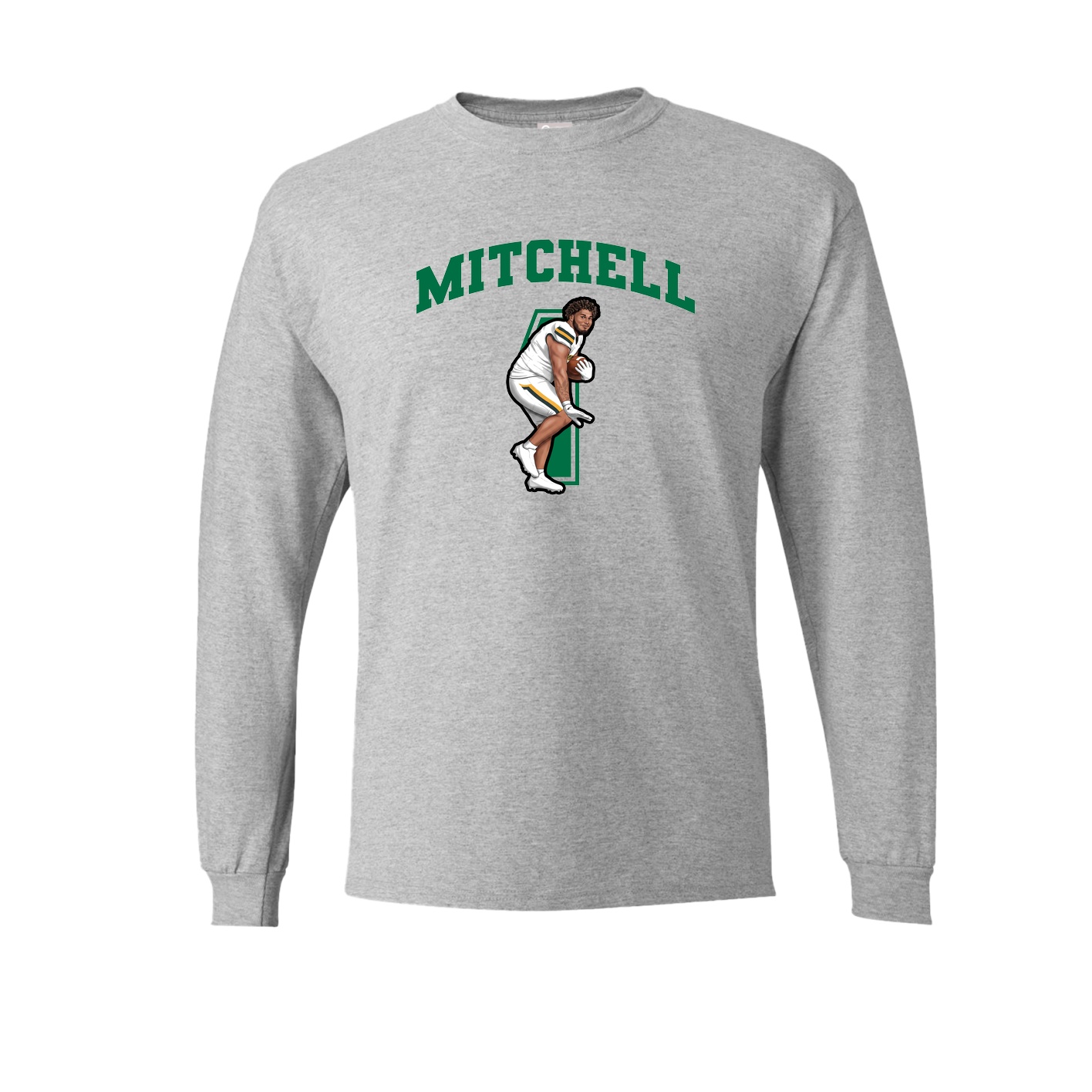 Long Sleeve Tee — Number in Grey
