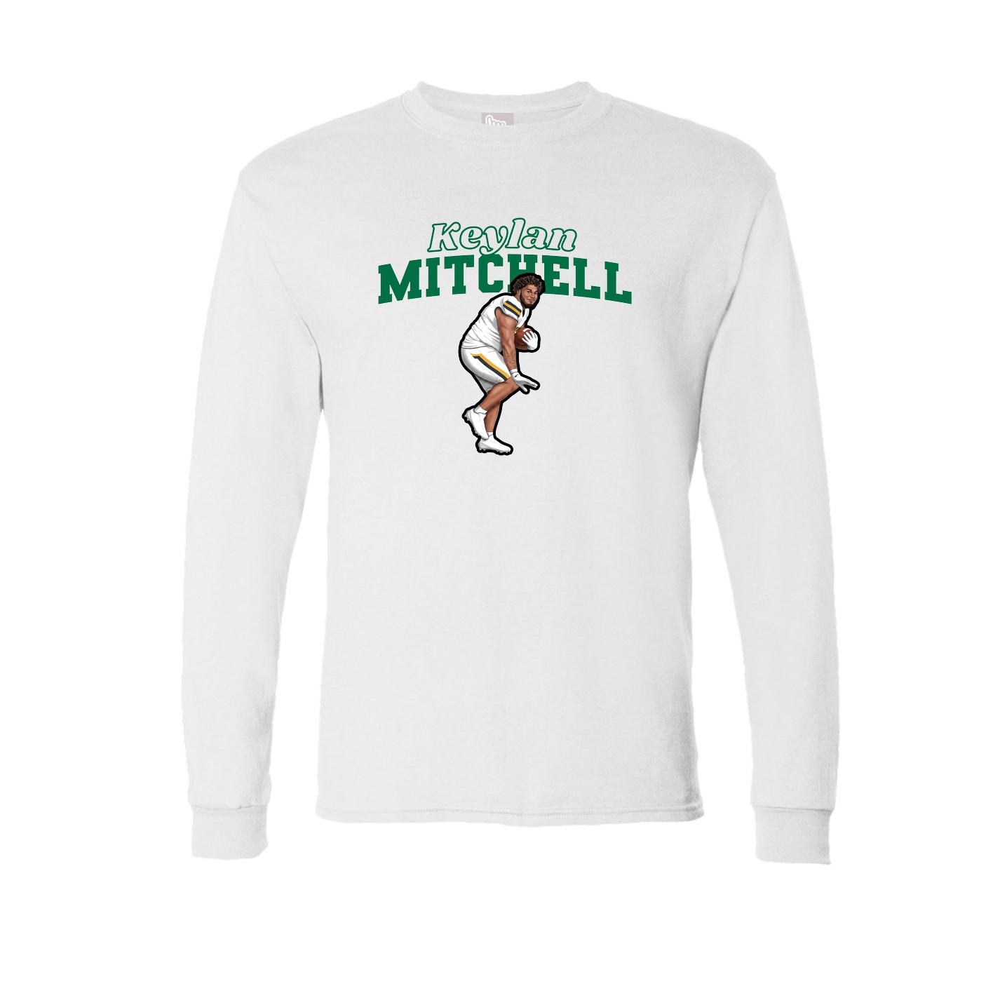Long Sleeve Tee — Name Arch in White