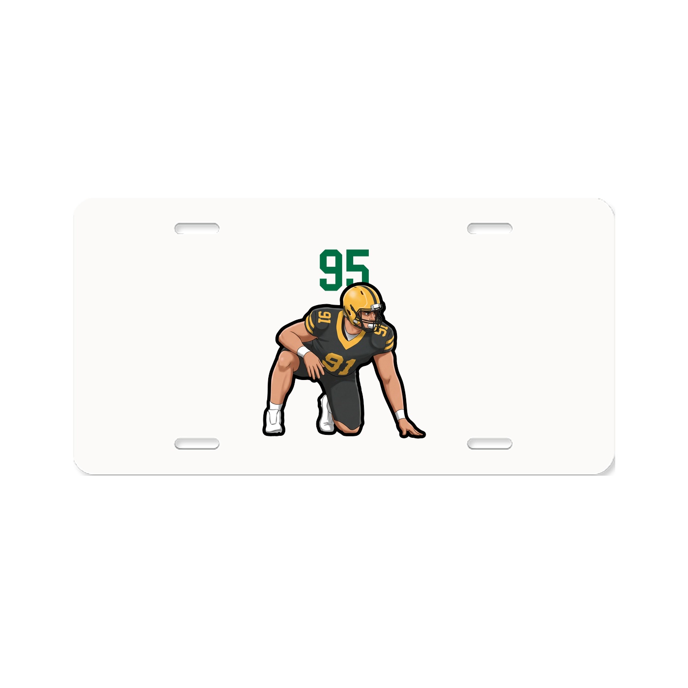 License Plate — Number Top in Classic