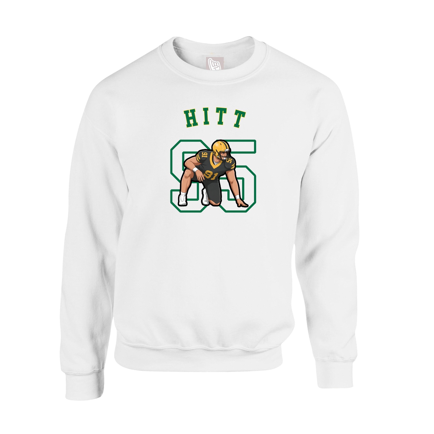 Fleece Crew — Shirsey Arch in White