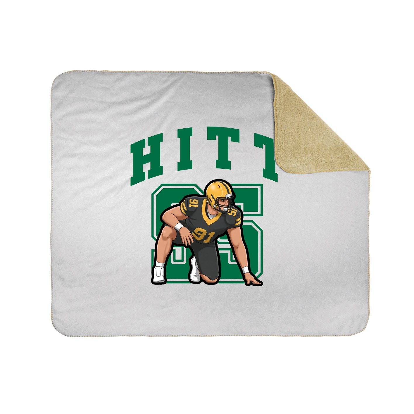 Throw Blanket — Number in White