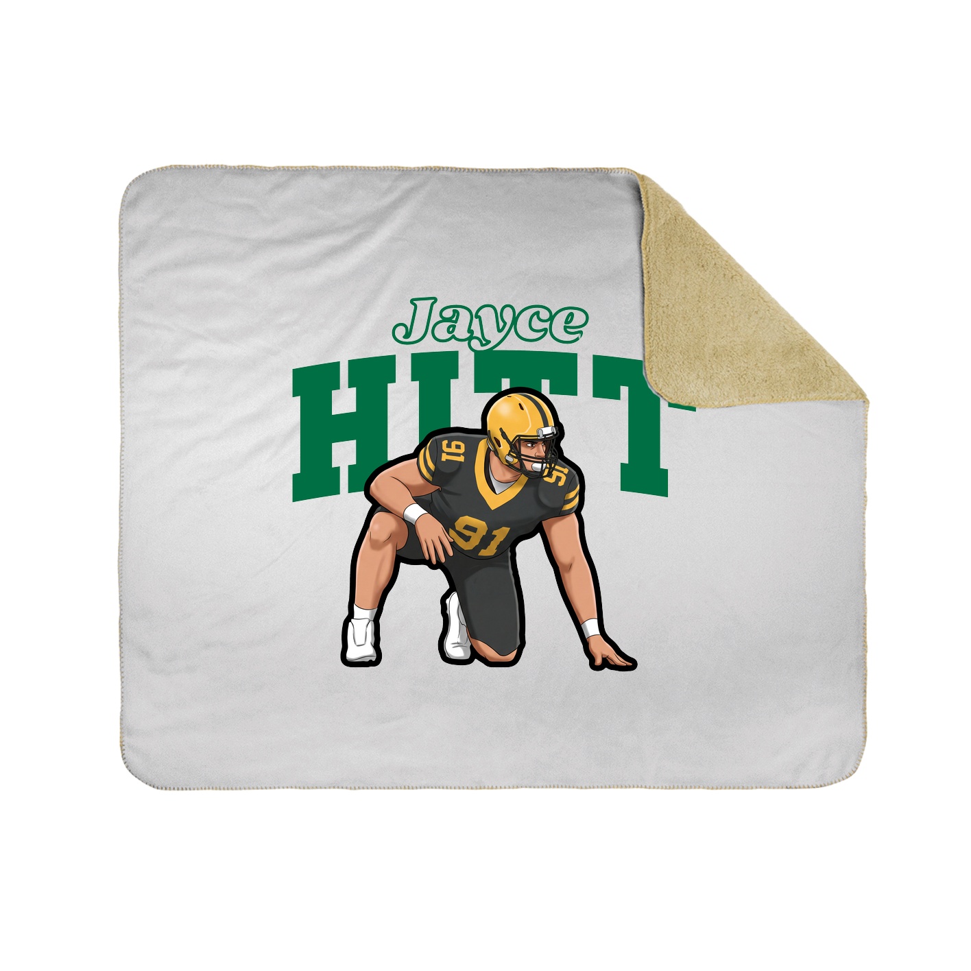 Throw Blanket — Name Arch in White