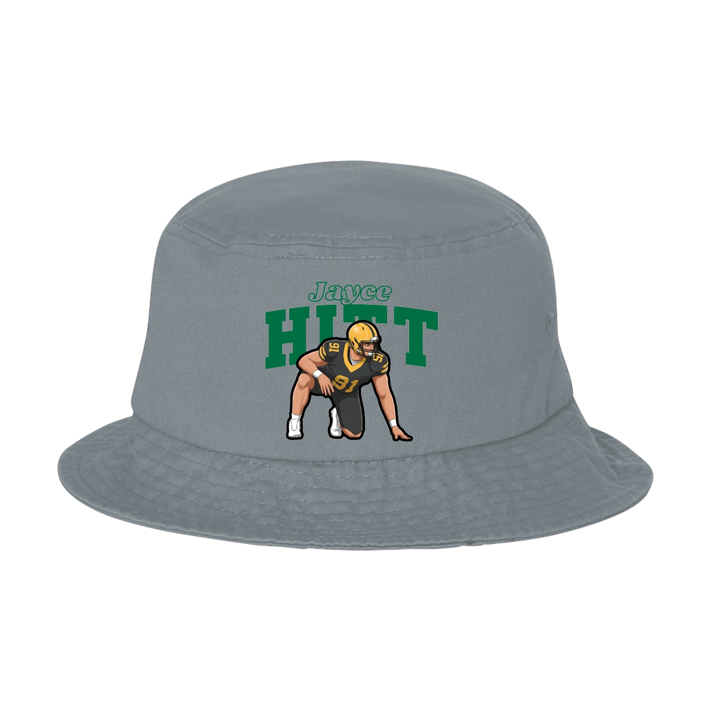 Bucket Cap — Name Arch in Grey