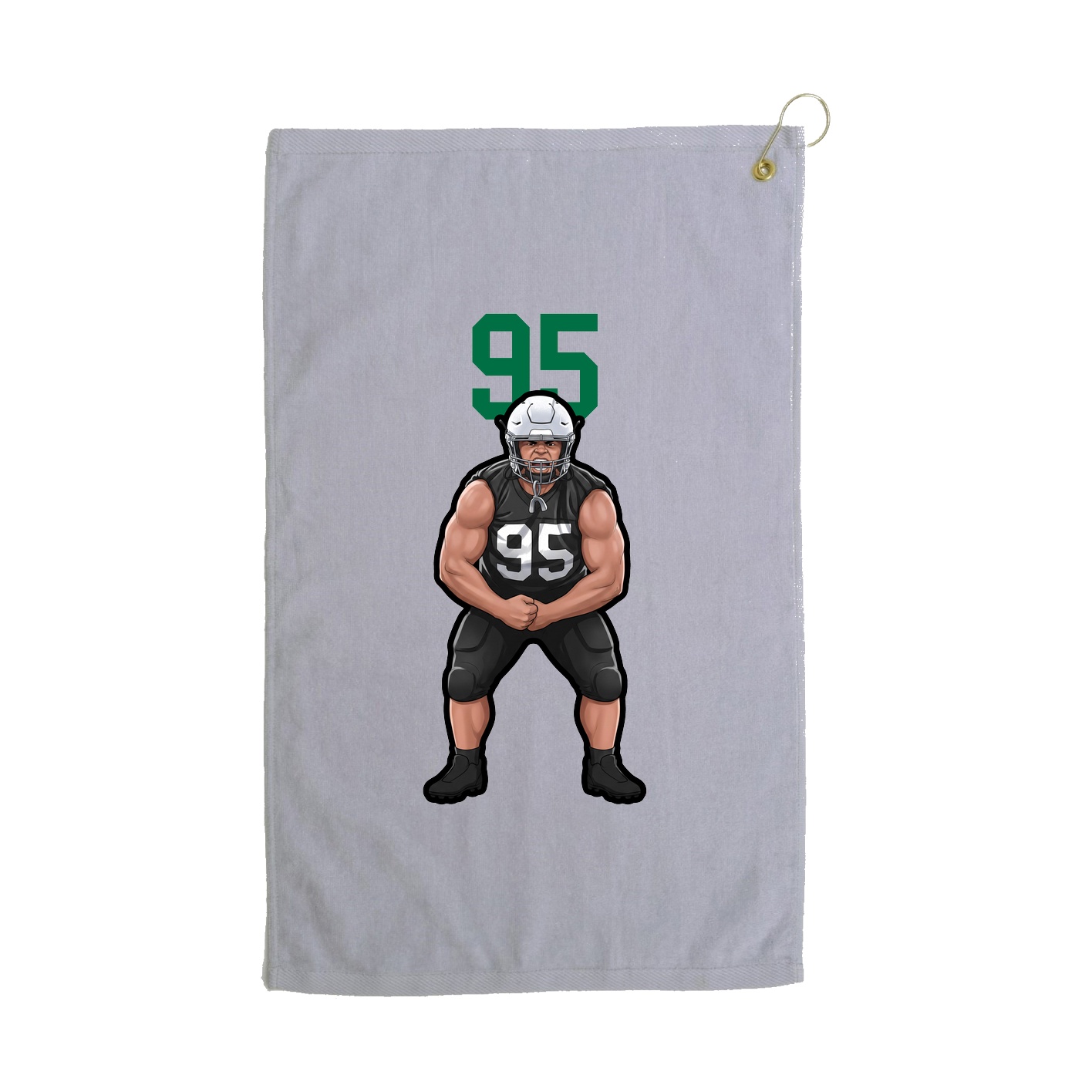 Golf Towel — Number Top in Grey