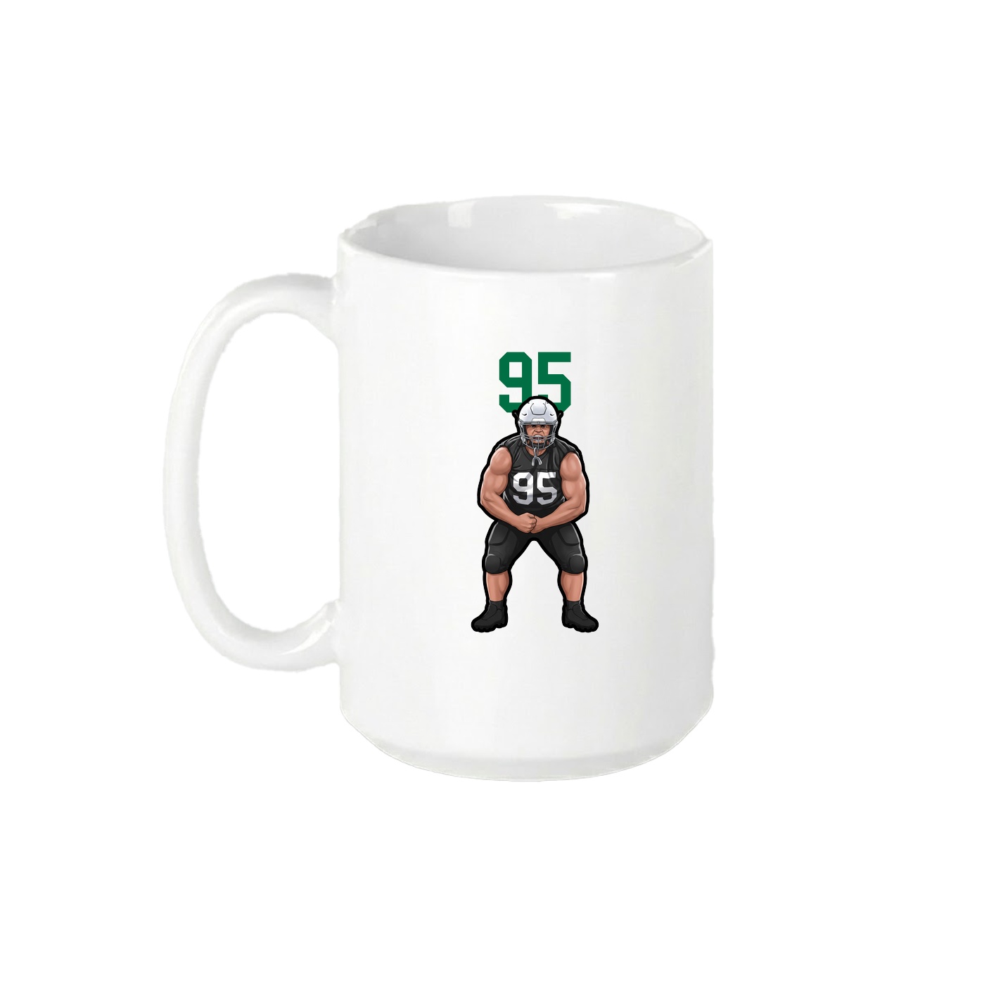 15oz Coffee Mug — Number Top in White