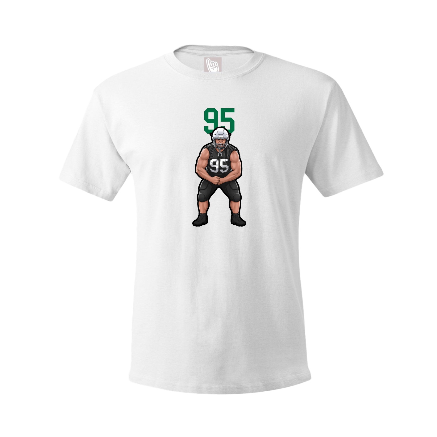 Youth Tee — Number Top in White