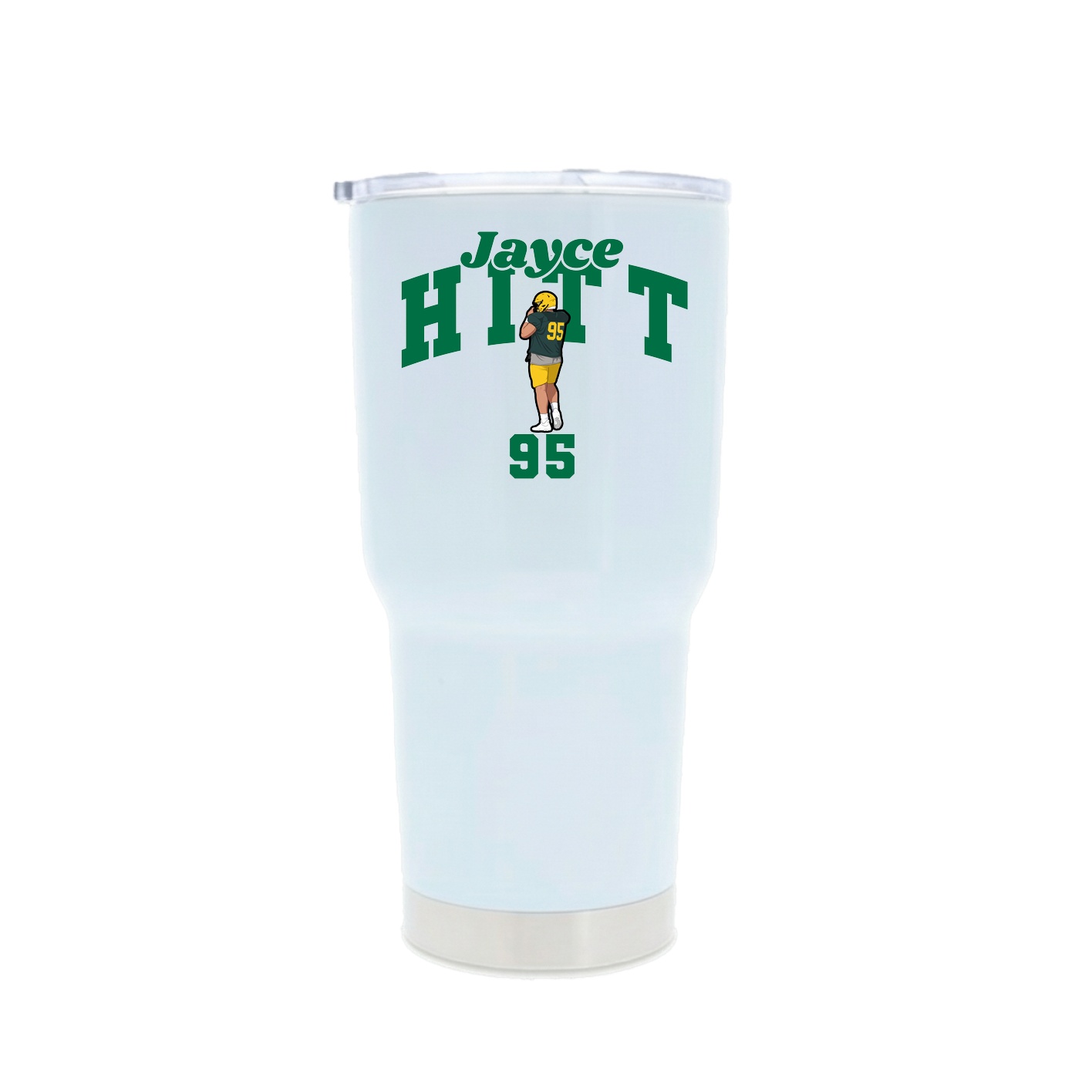 30oz Stainless Steel Tumbler — Signature Arch in White