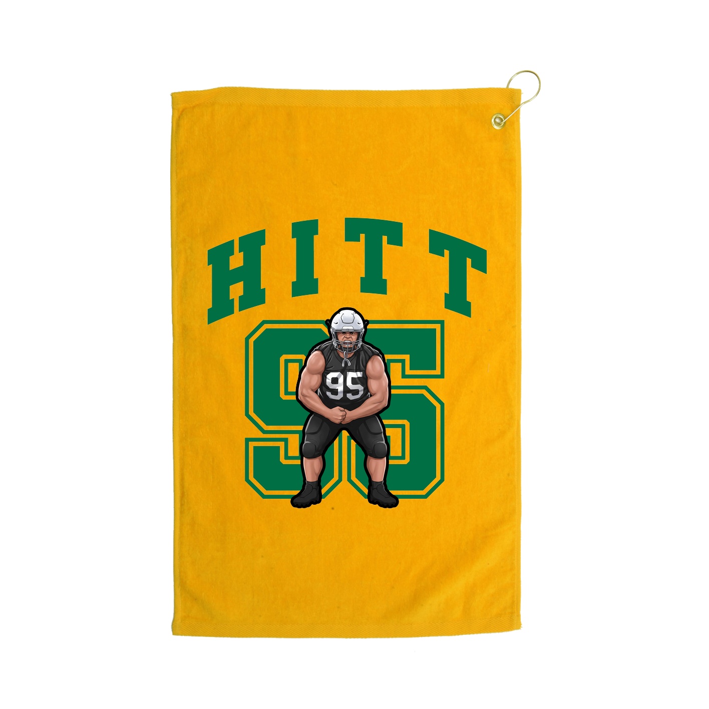 Golf Towel — Number in Gold