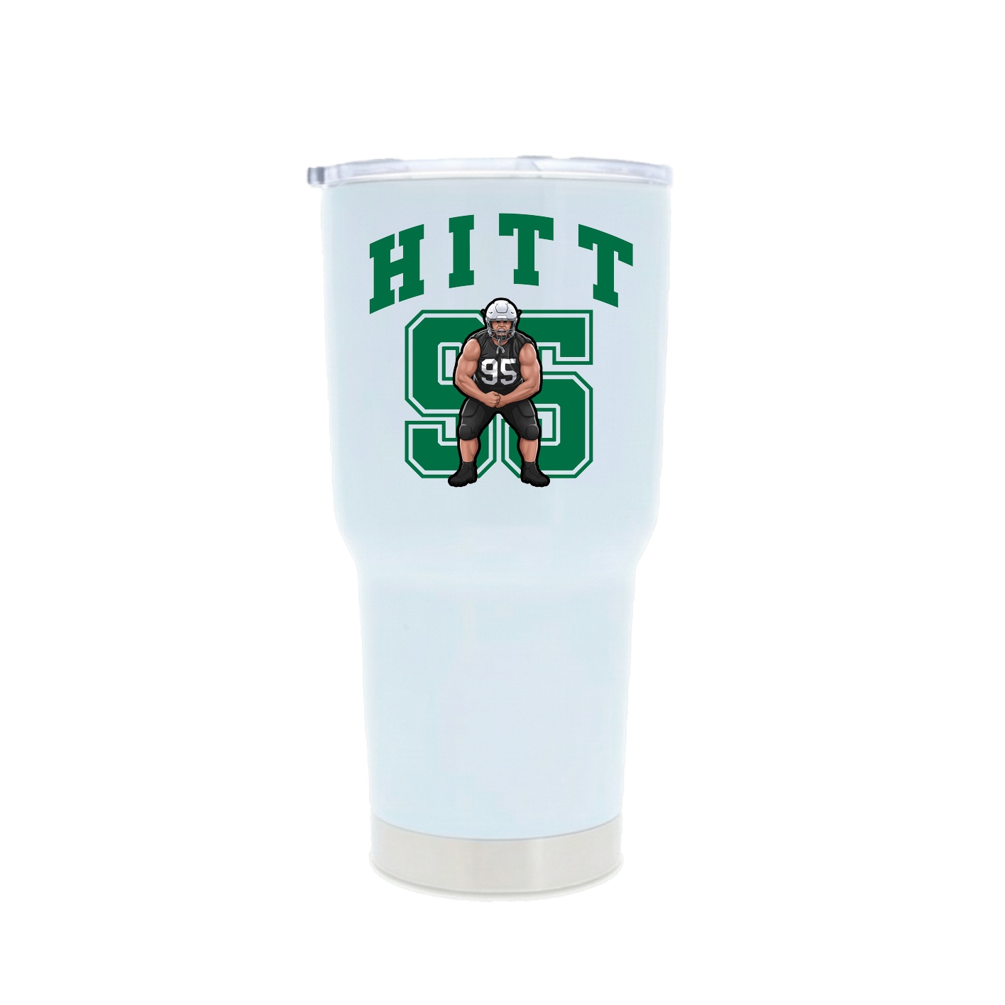 30oz Stainless Steel Tumbler — Number in White