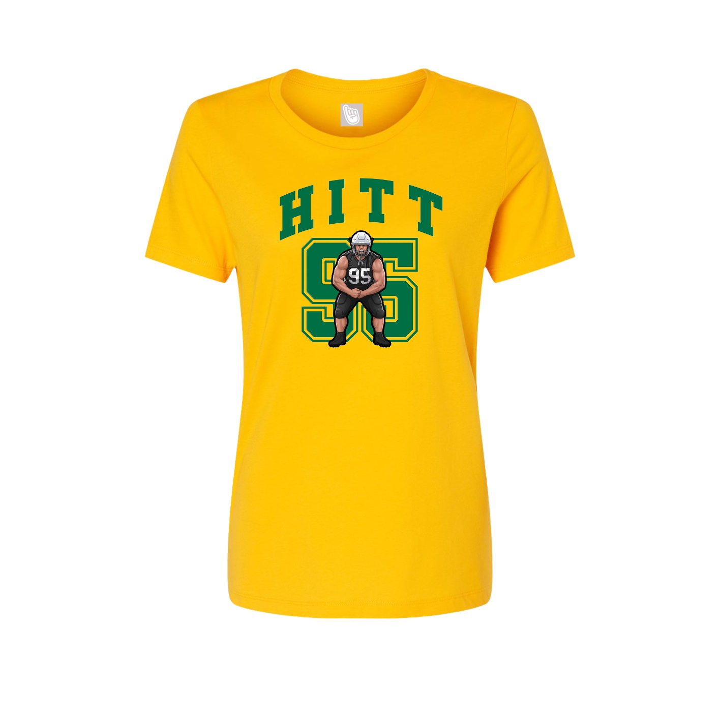 Fitted Women's Tee — Number in Gold