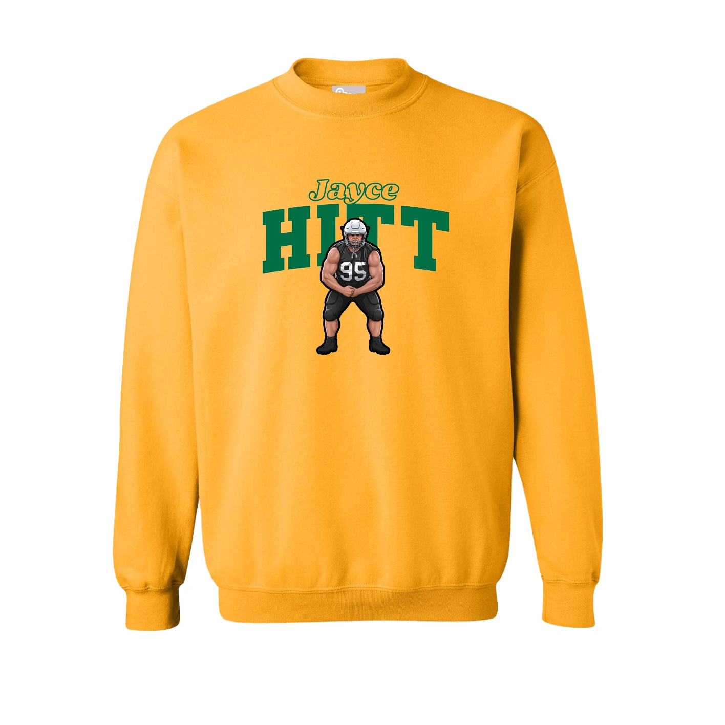 Fleece Crew — Name Arch in Gold