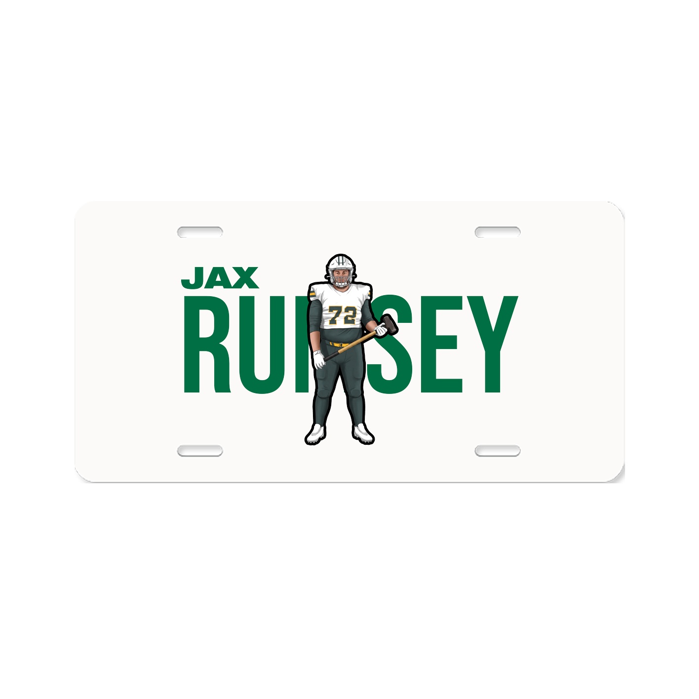 License Plate — Player Name in Classic