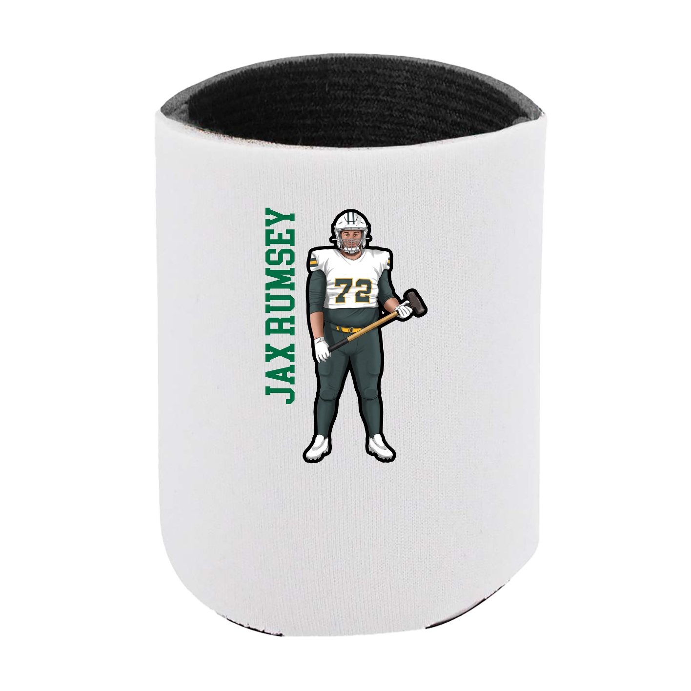 Can Holder — Name Vertical in White