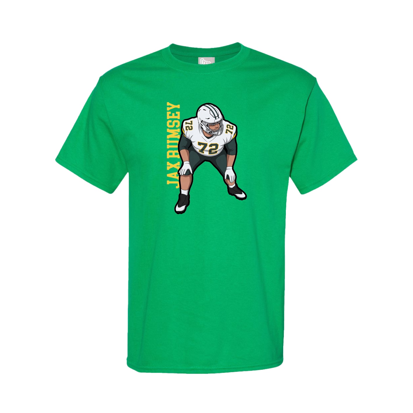 Tee — Name Vertical in Green
