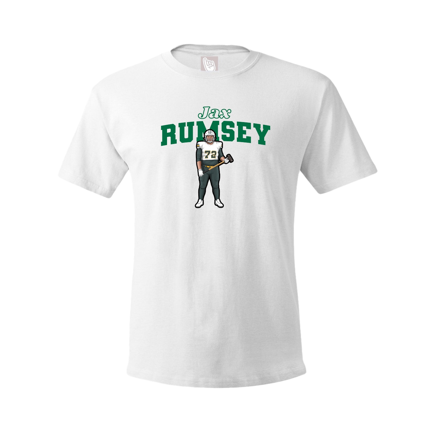 Youth Tee — Name Arch in White