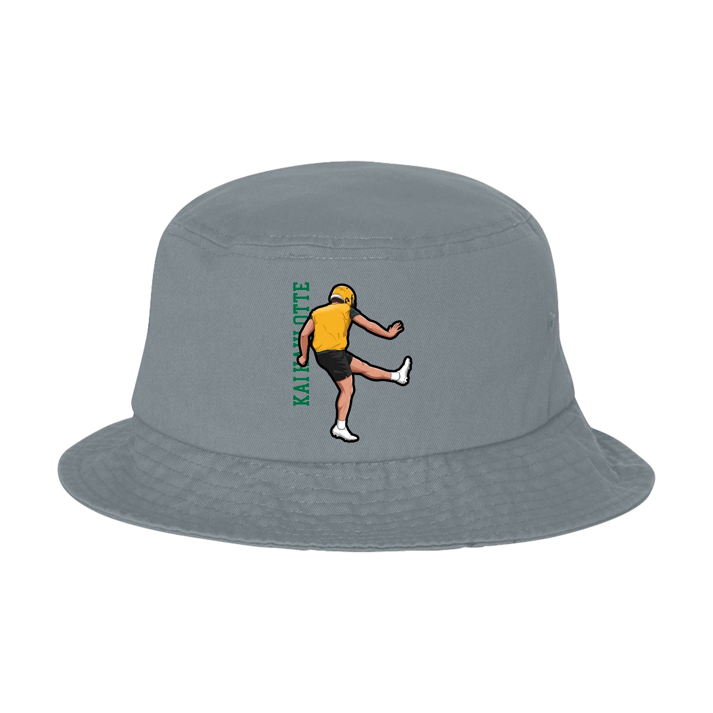 Bucket Cap — Name Vertical in Grey