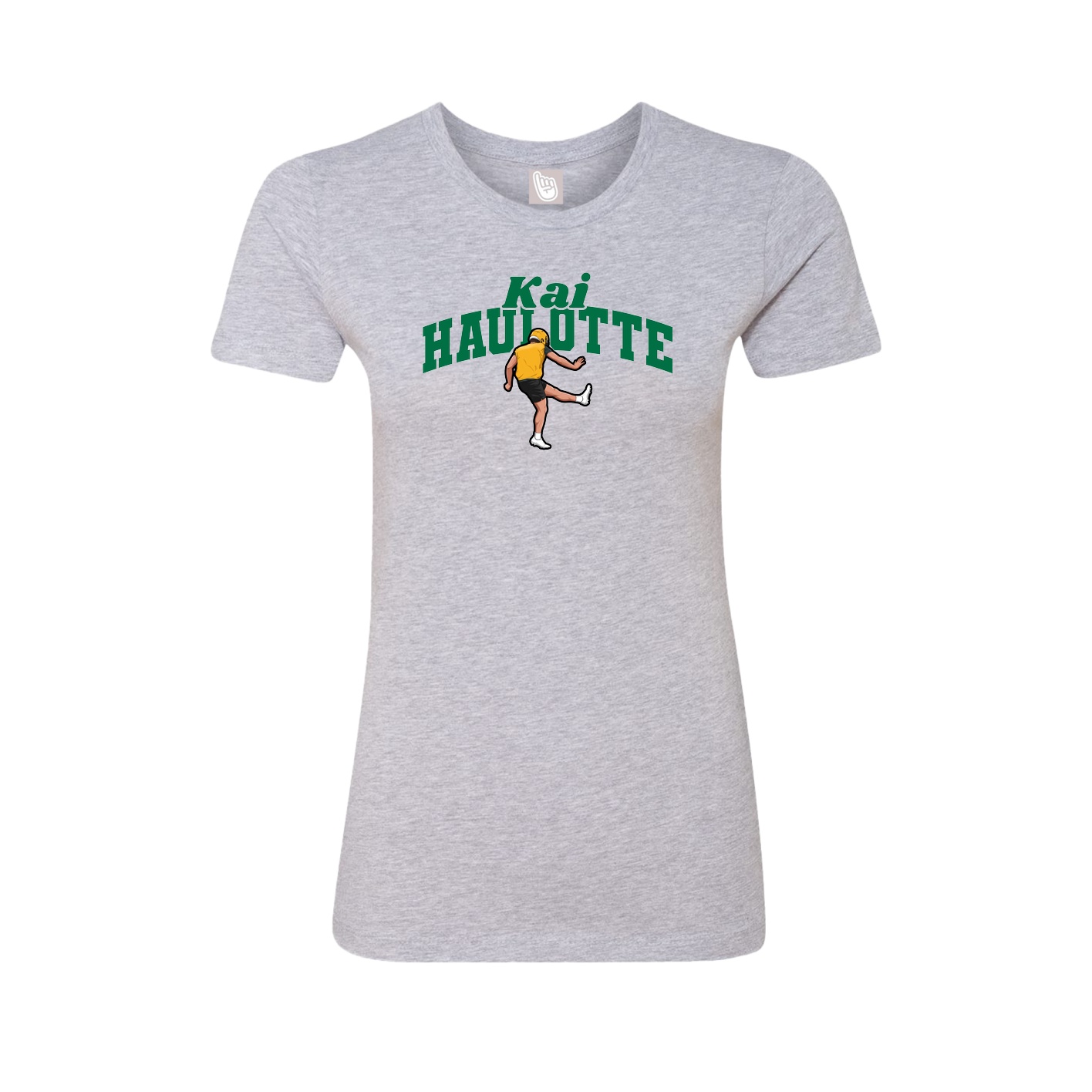 Fitted Women's Tee — Signature Arch in Grey