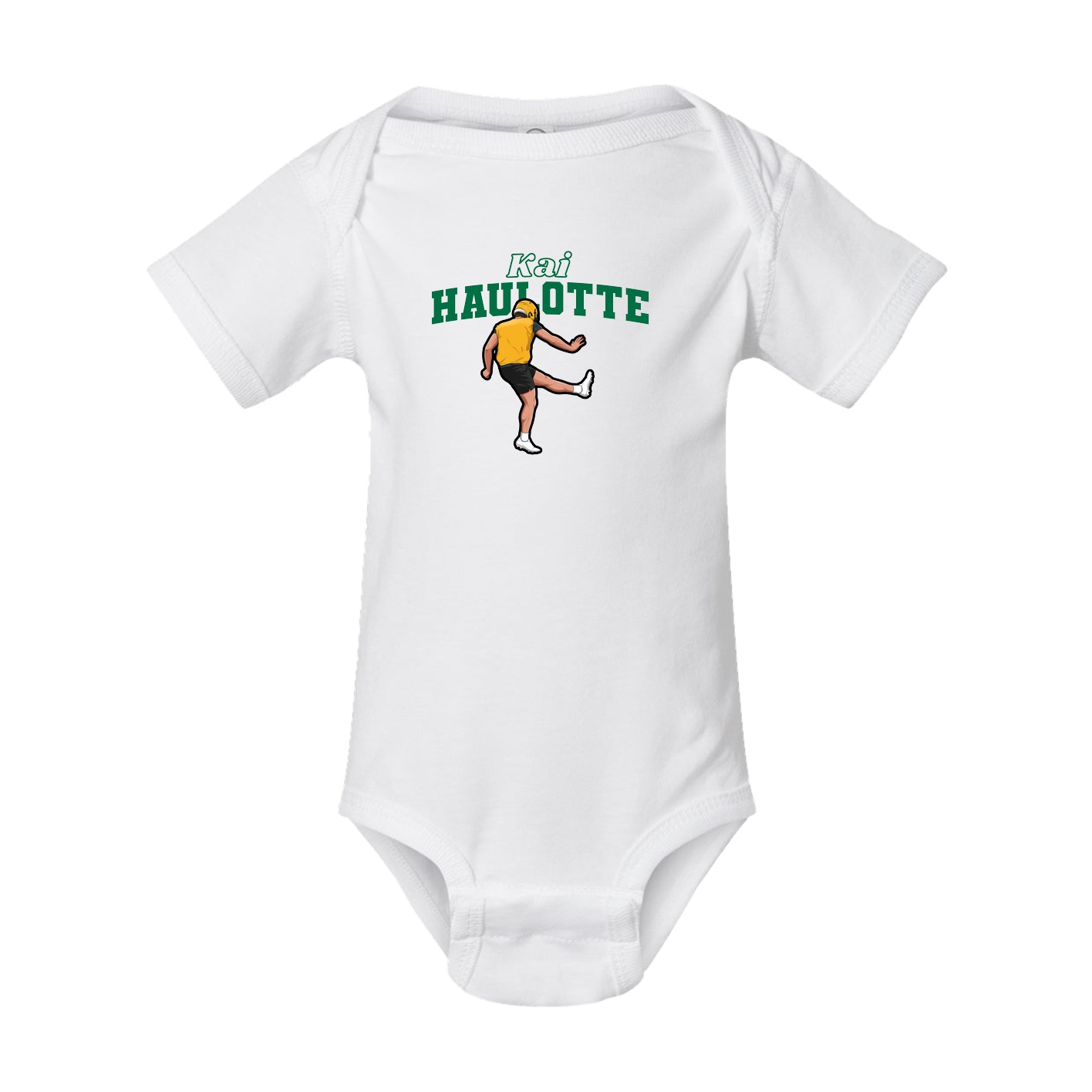 Baby Onesie — Name Arch in White
