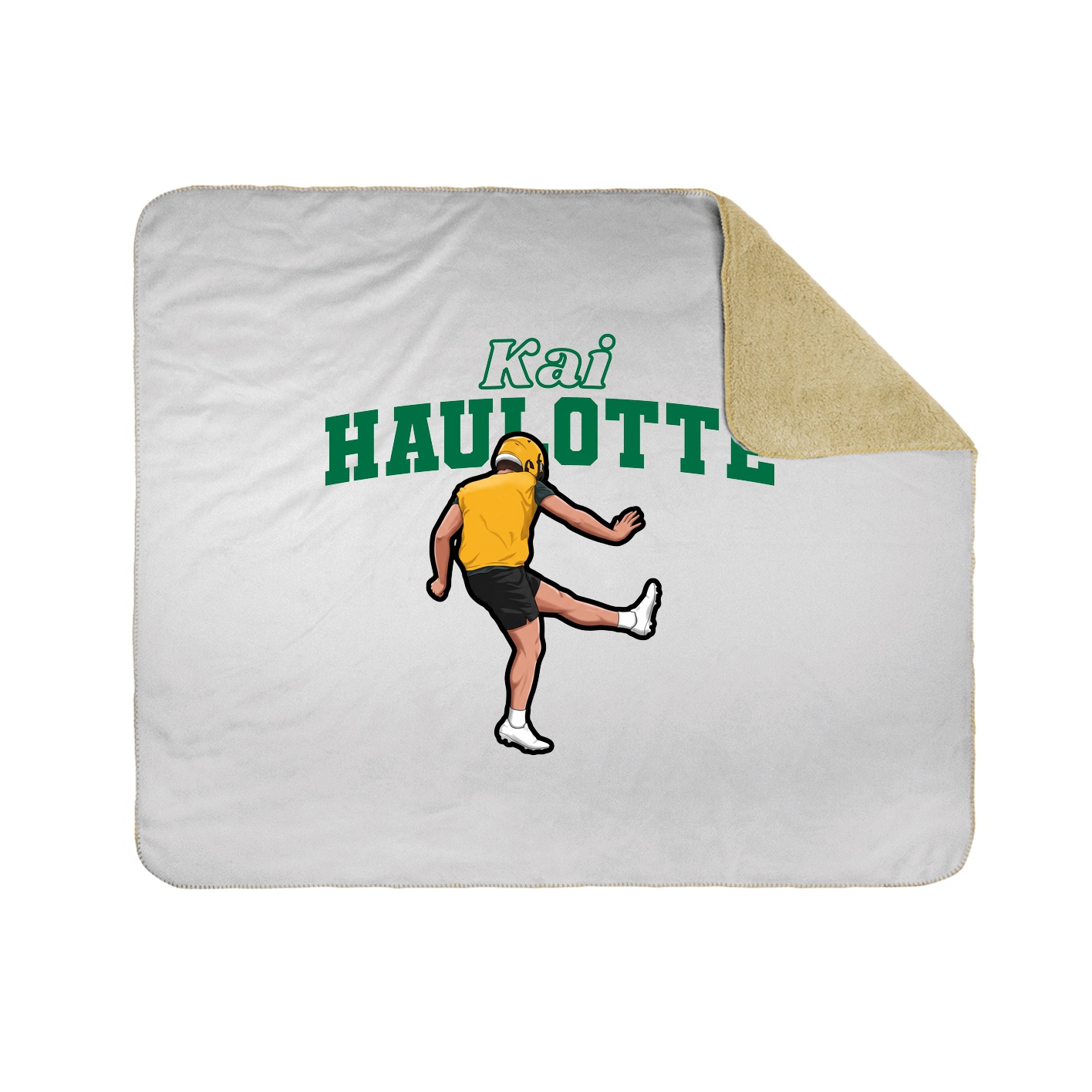 Throw Blanket — Name Arch in White