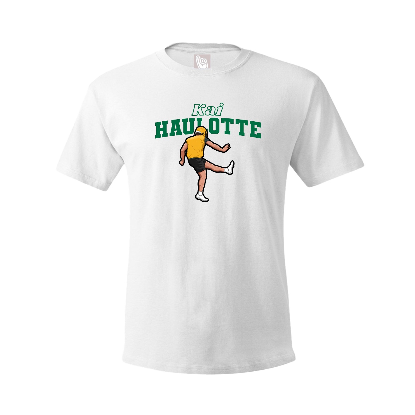 Youth Tee — Name Arch in White