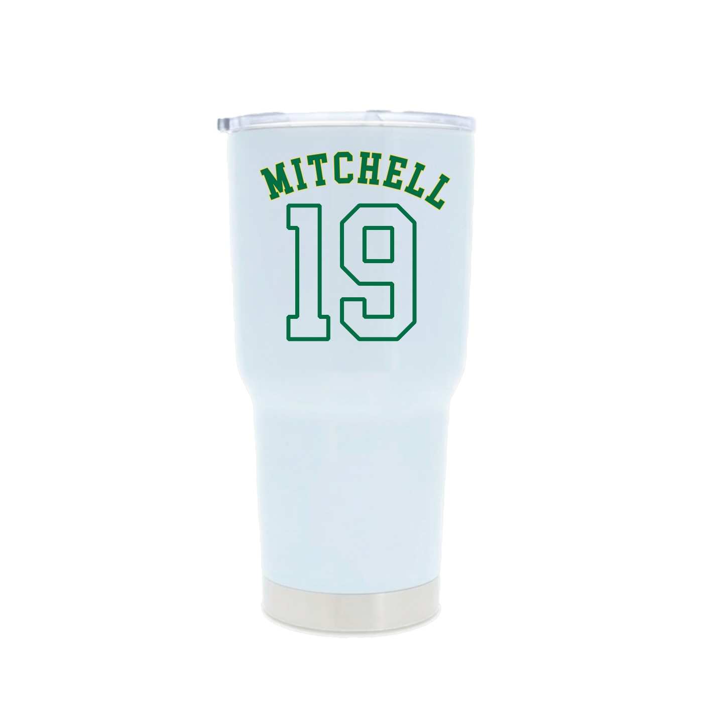 30oz Stainless Steel Tumbler — Shirsey Arch in White