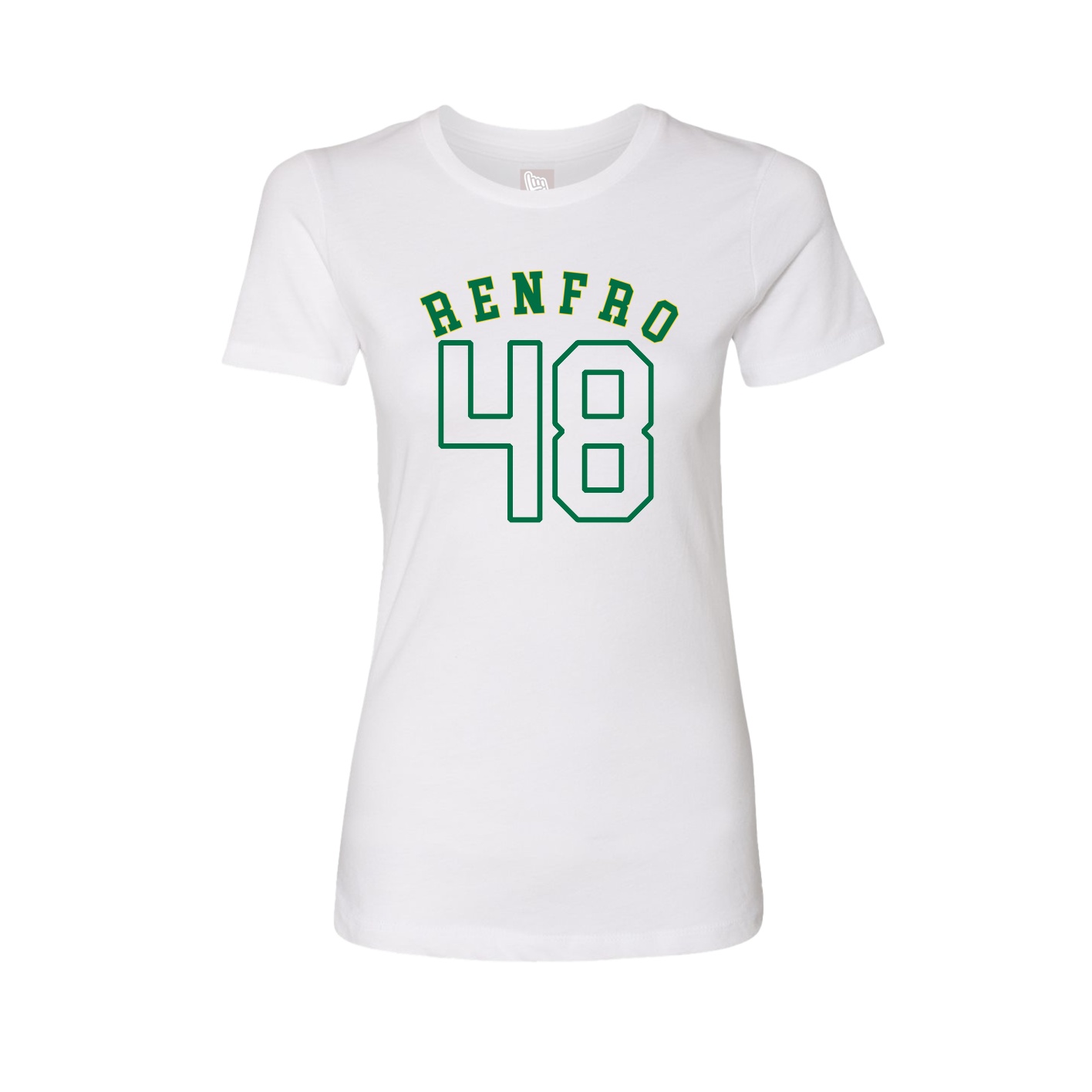 Fitted Women's Tee — Shirsey Arch in White
