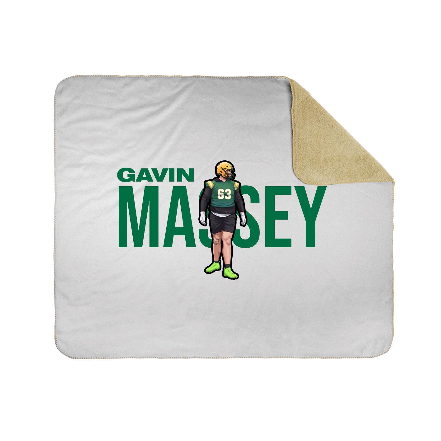 Throw Blanket — Player Name in White