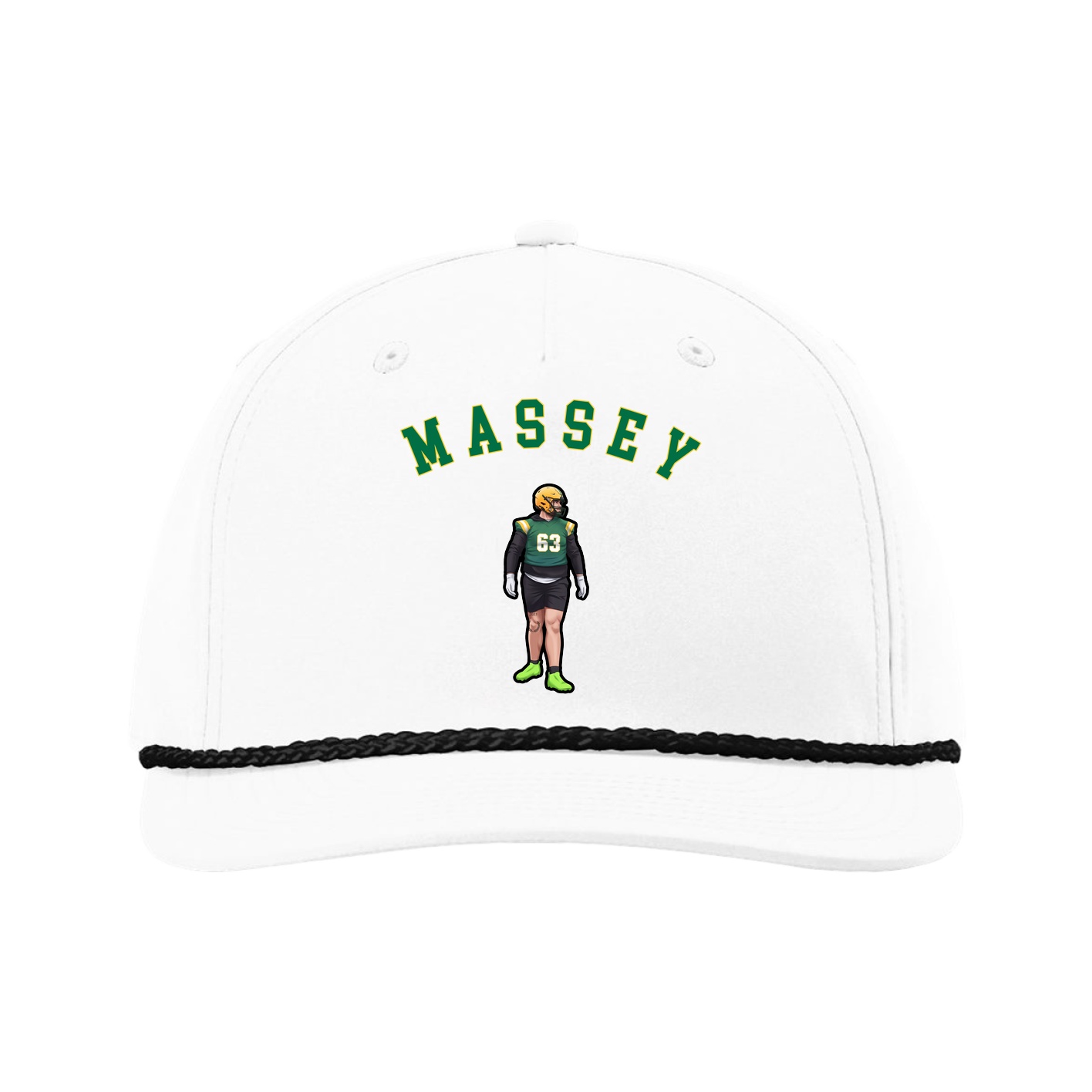 Five-Panel Classic Rope Cap — Shirsey Arch in White