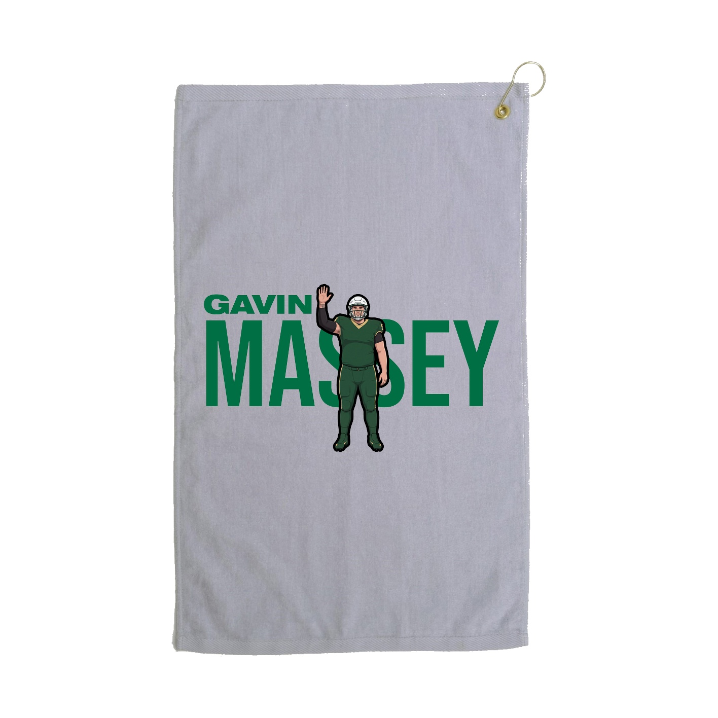 Golf Towel — Player Name in Grey