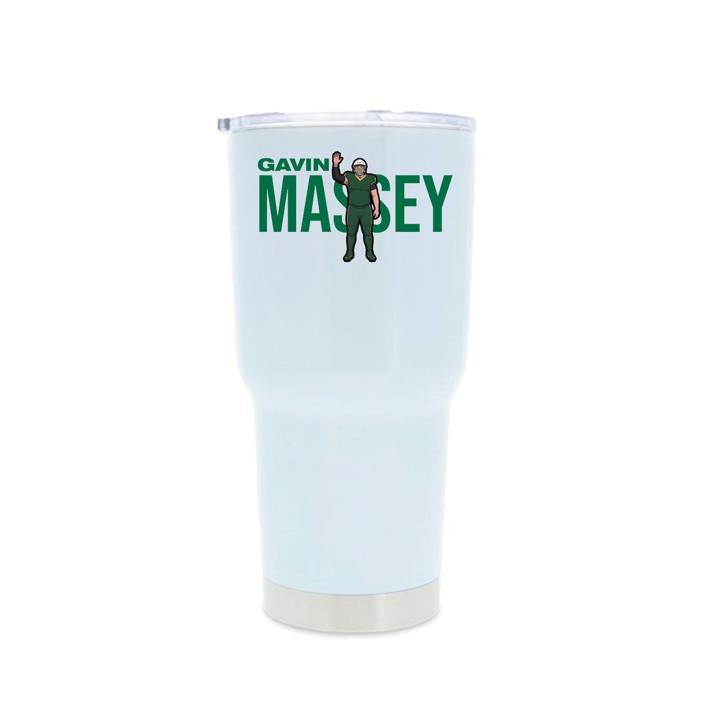 30oz Stainless Steel Tumbler — Player Name in White
