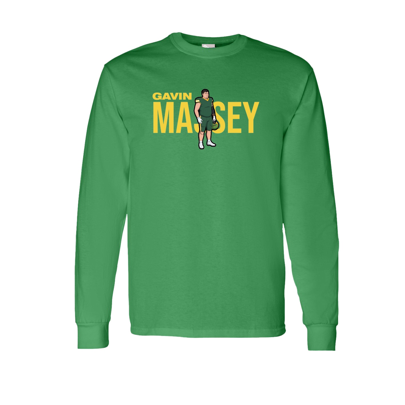 Long Sleeve Tee — Player Name in Green