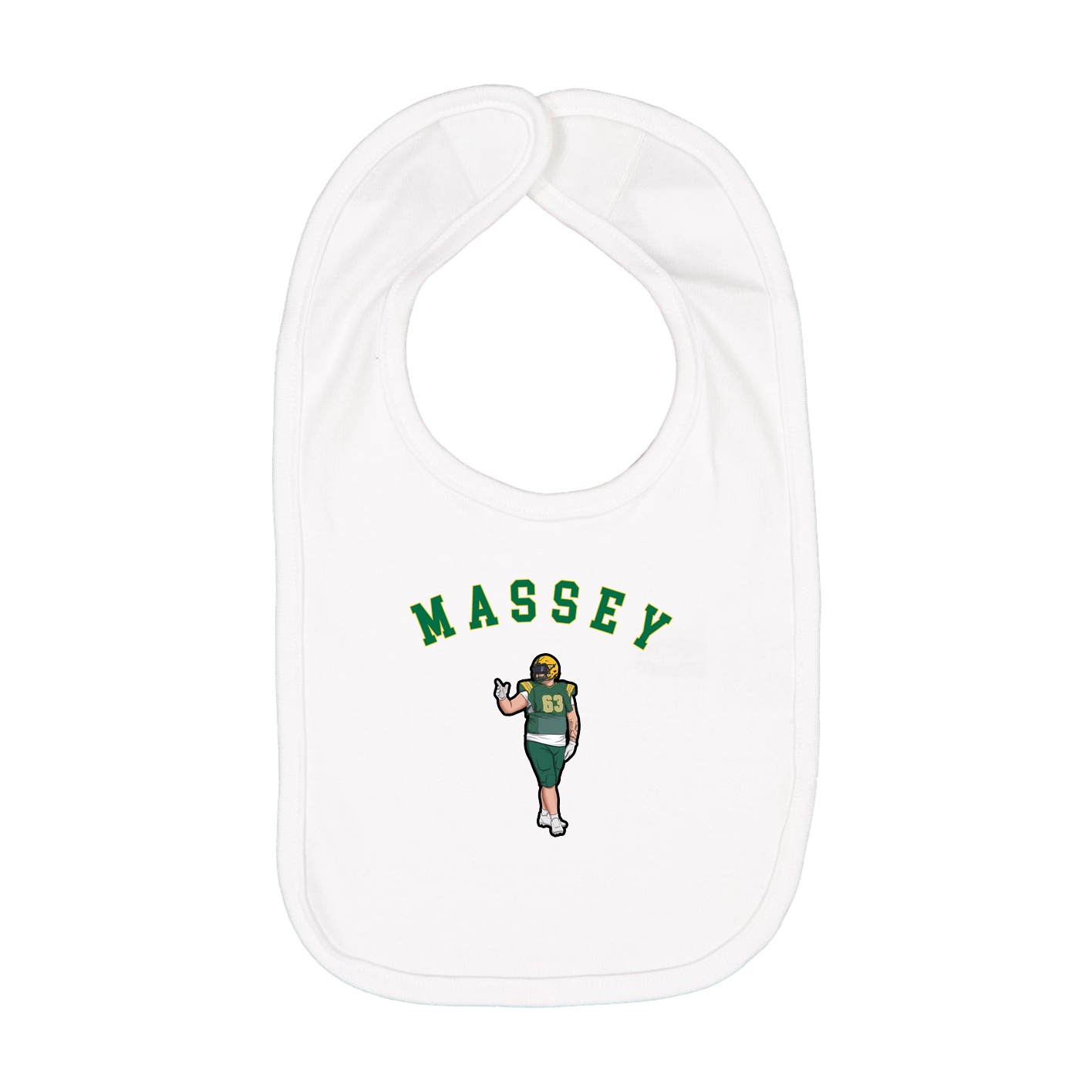 Infant Bib — Shirsey Arch in White