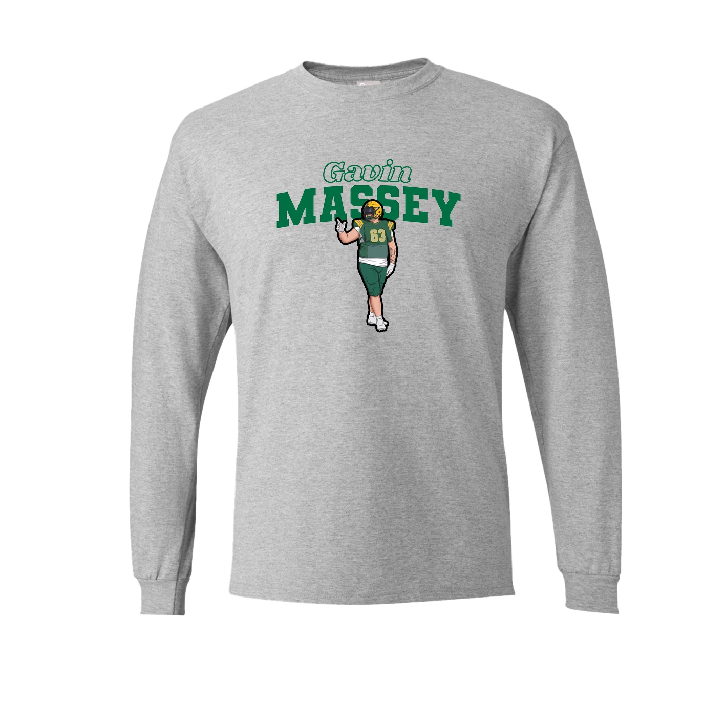 Long Sleeve Tee — Name Arch in Grey