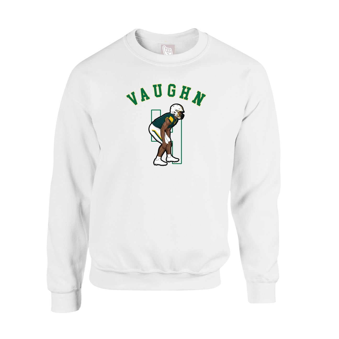 Fleece Crew — Shirsey Arch in White
