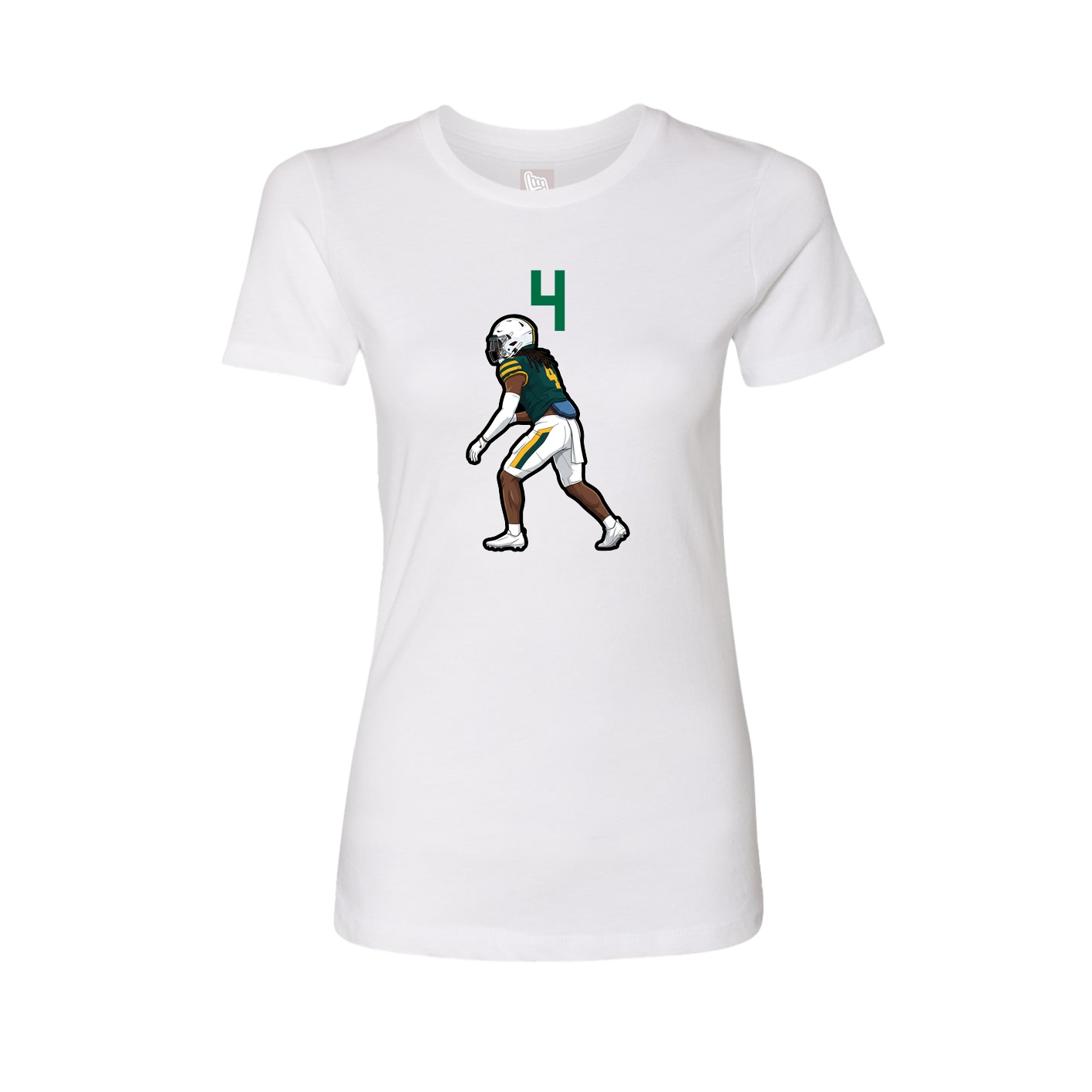 Fitted Women's Tee — Number Top in White