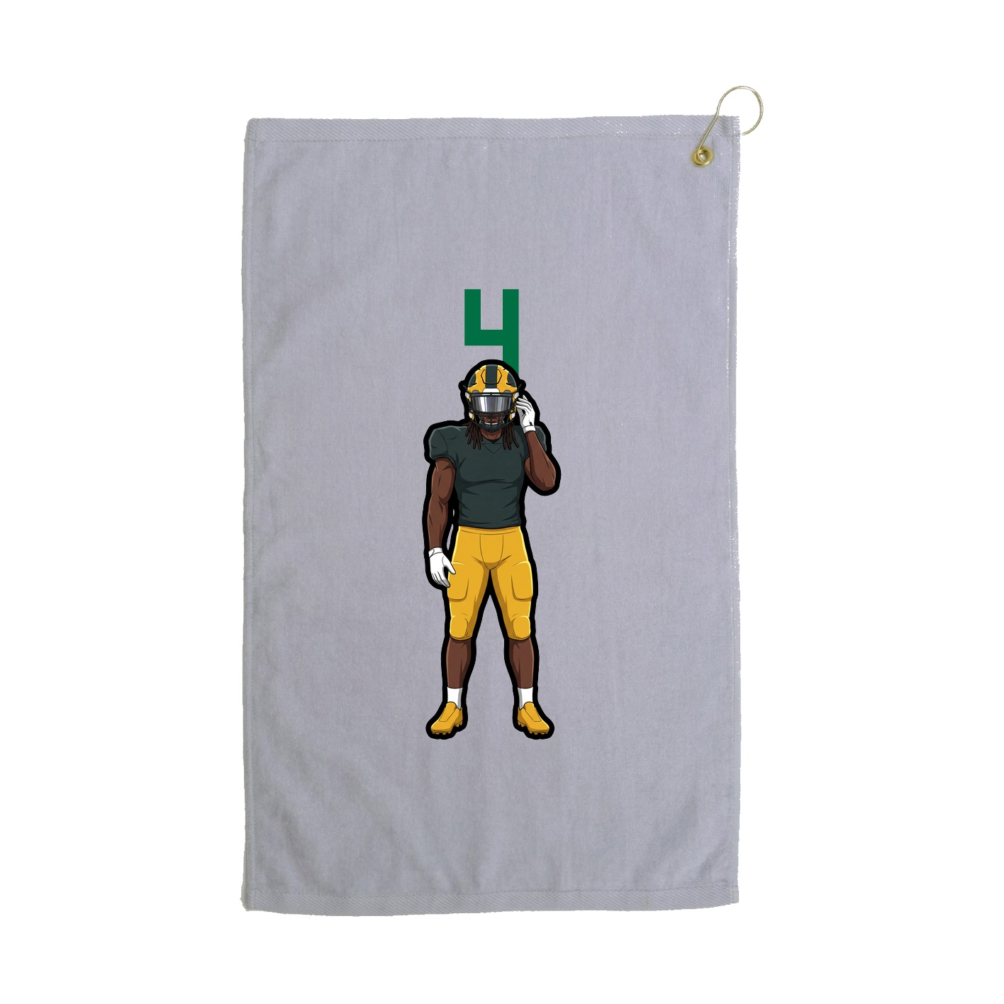 Golf Towel — Number Top in Grey