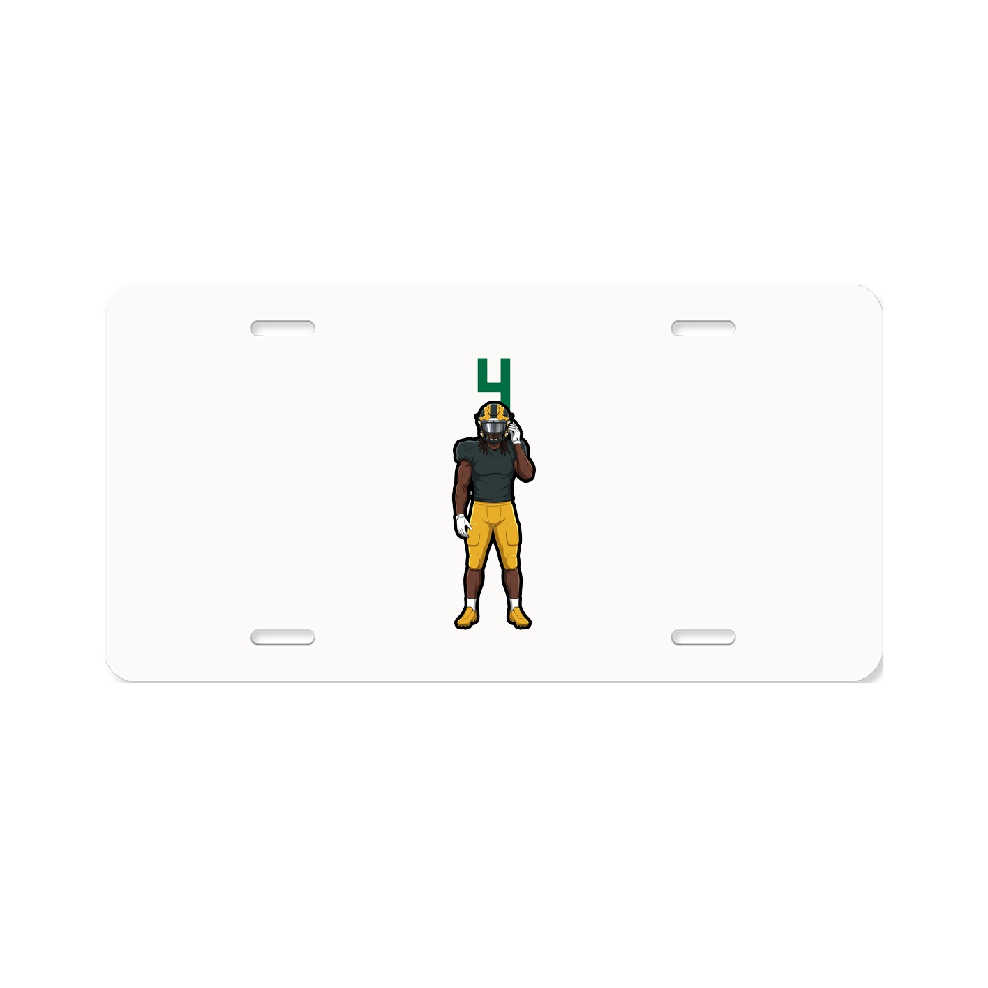 License Plate — Number Top in Classic
