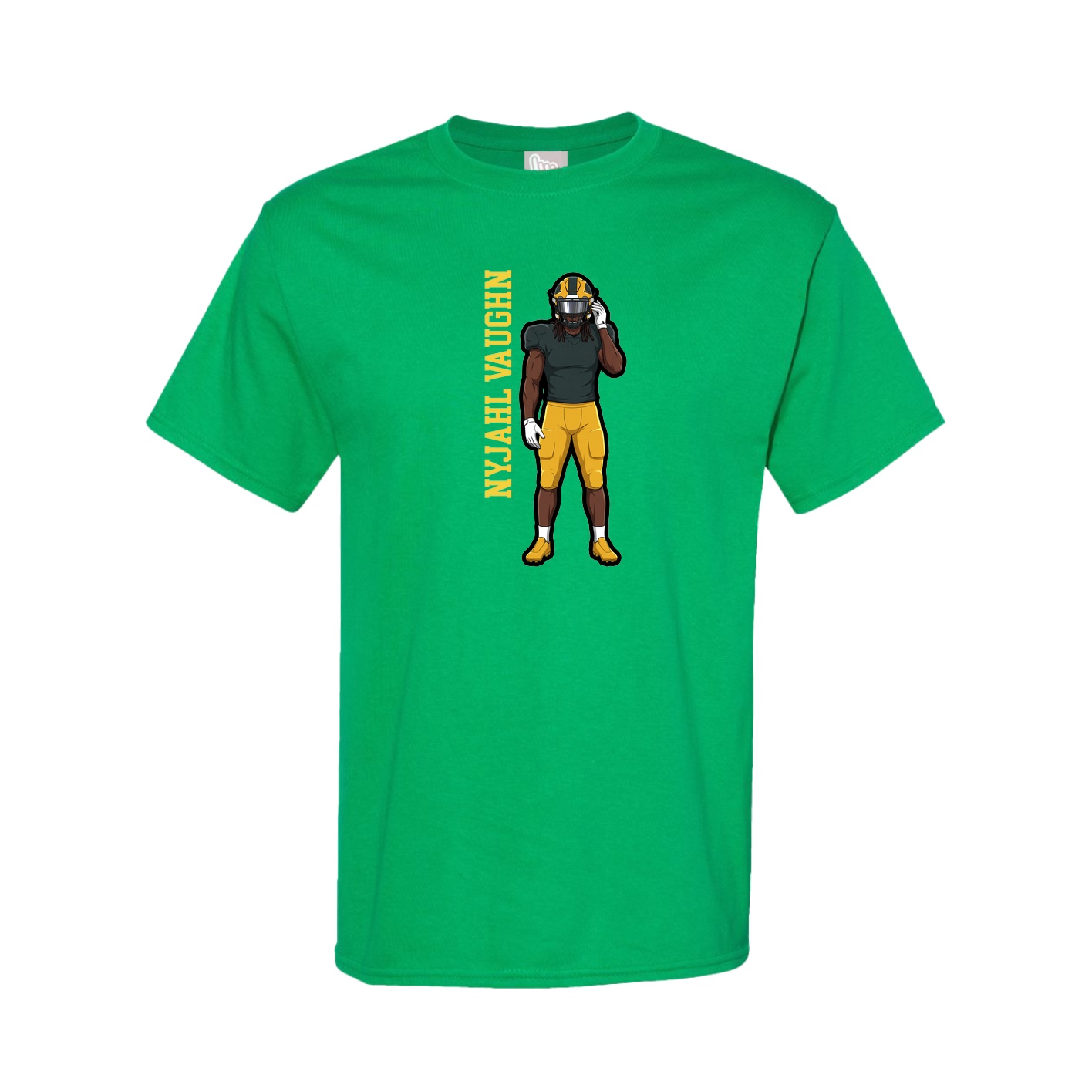 Tee — Name Vertical in Green