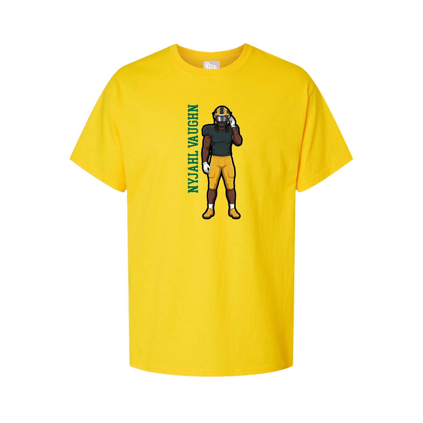 Youth Tee — Name Vertical in Gold