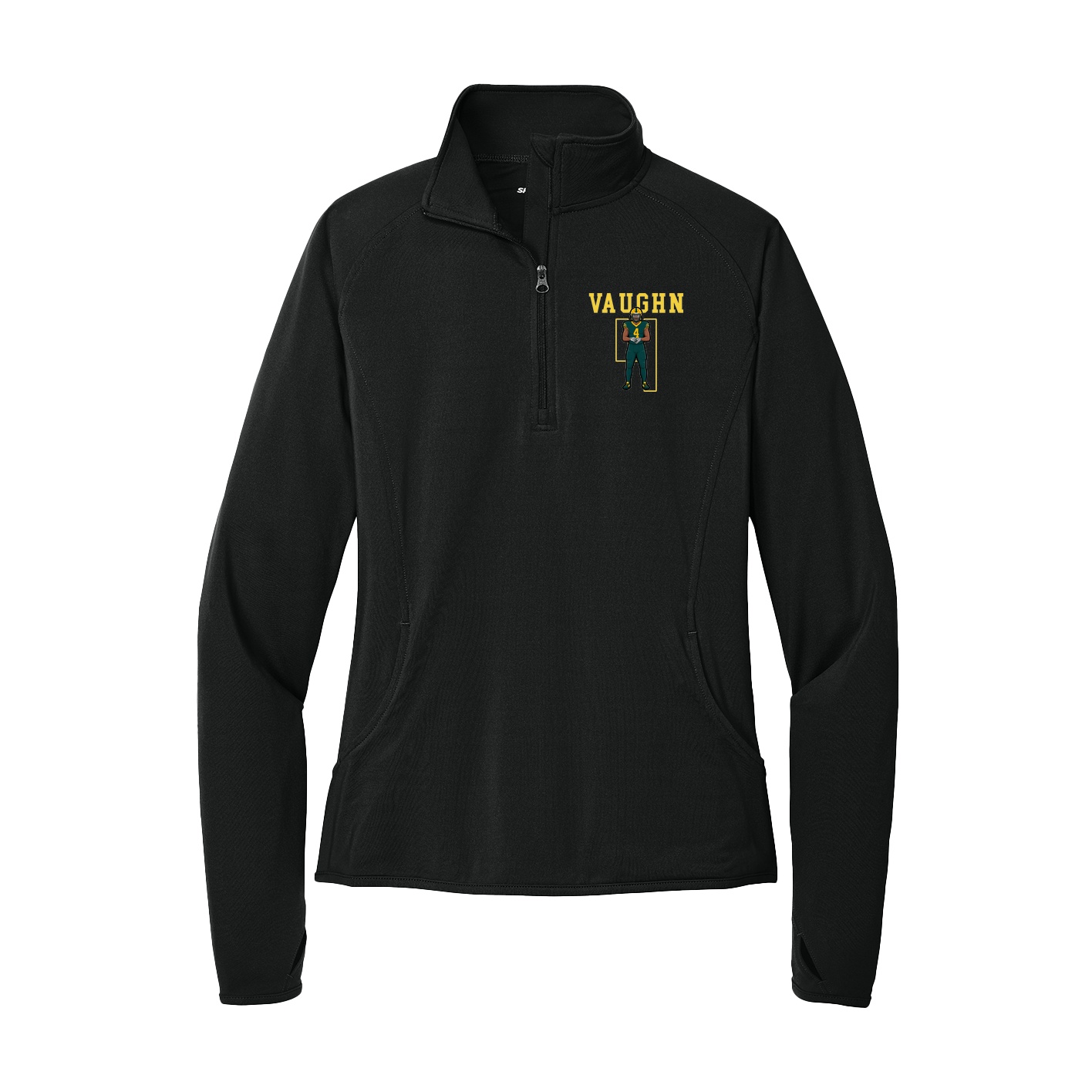 Women's Q-Zip Pullover — Shirsey in Black