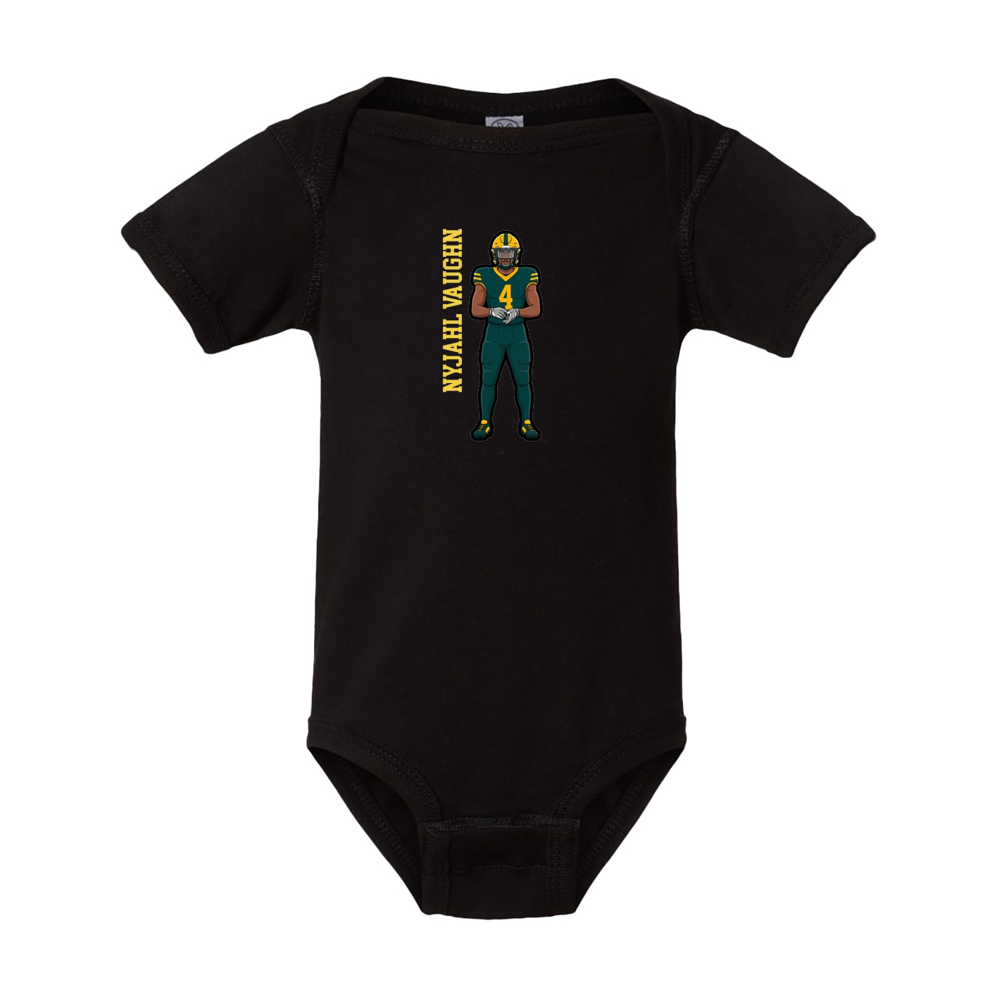 Baby Onesie — Name Vertical in Black