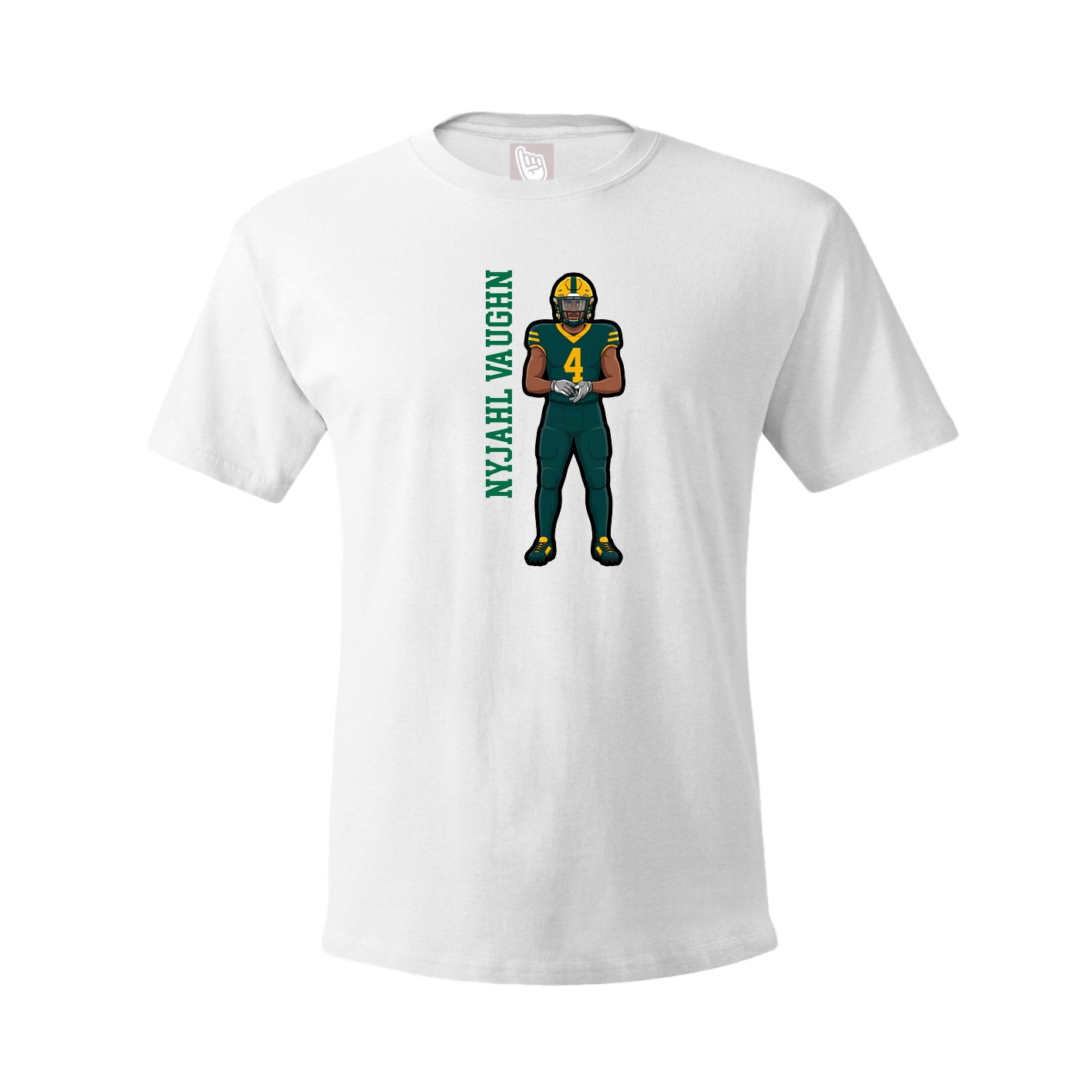Tee — Name Vertical in White