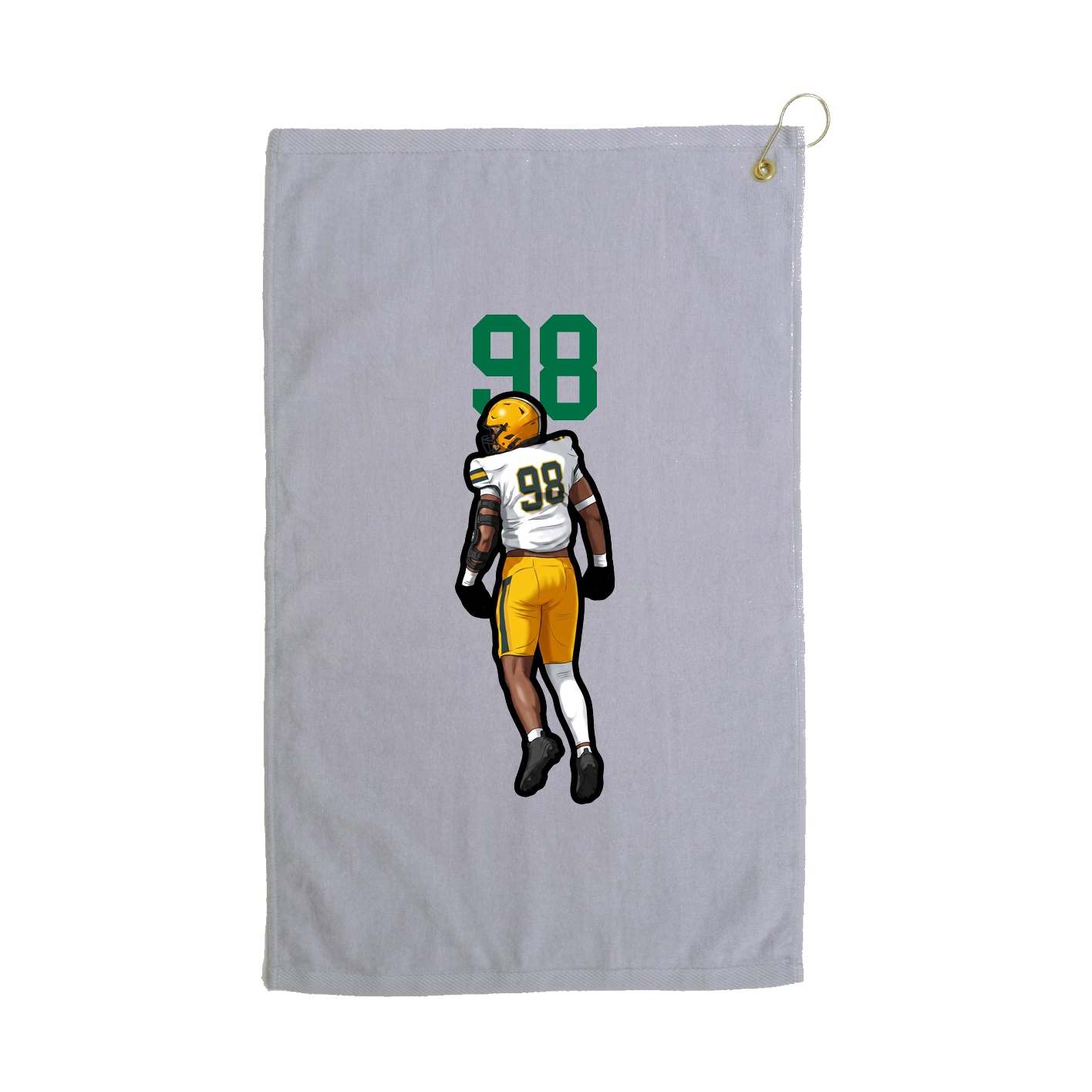 Golf Towel — Number Top in Grey